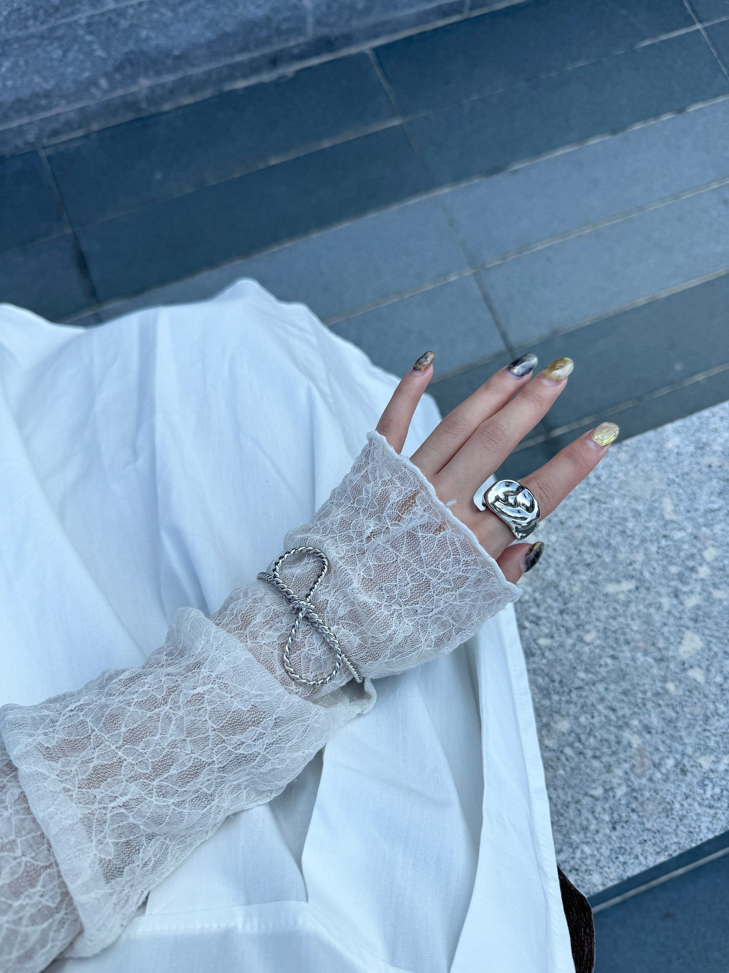 扭扭紋蝴蝶結手鈪（可調size）