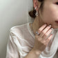 花形圓扣扣EARRING