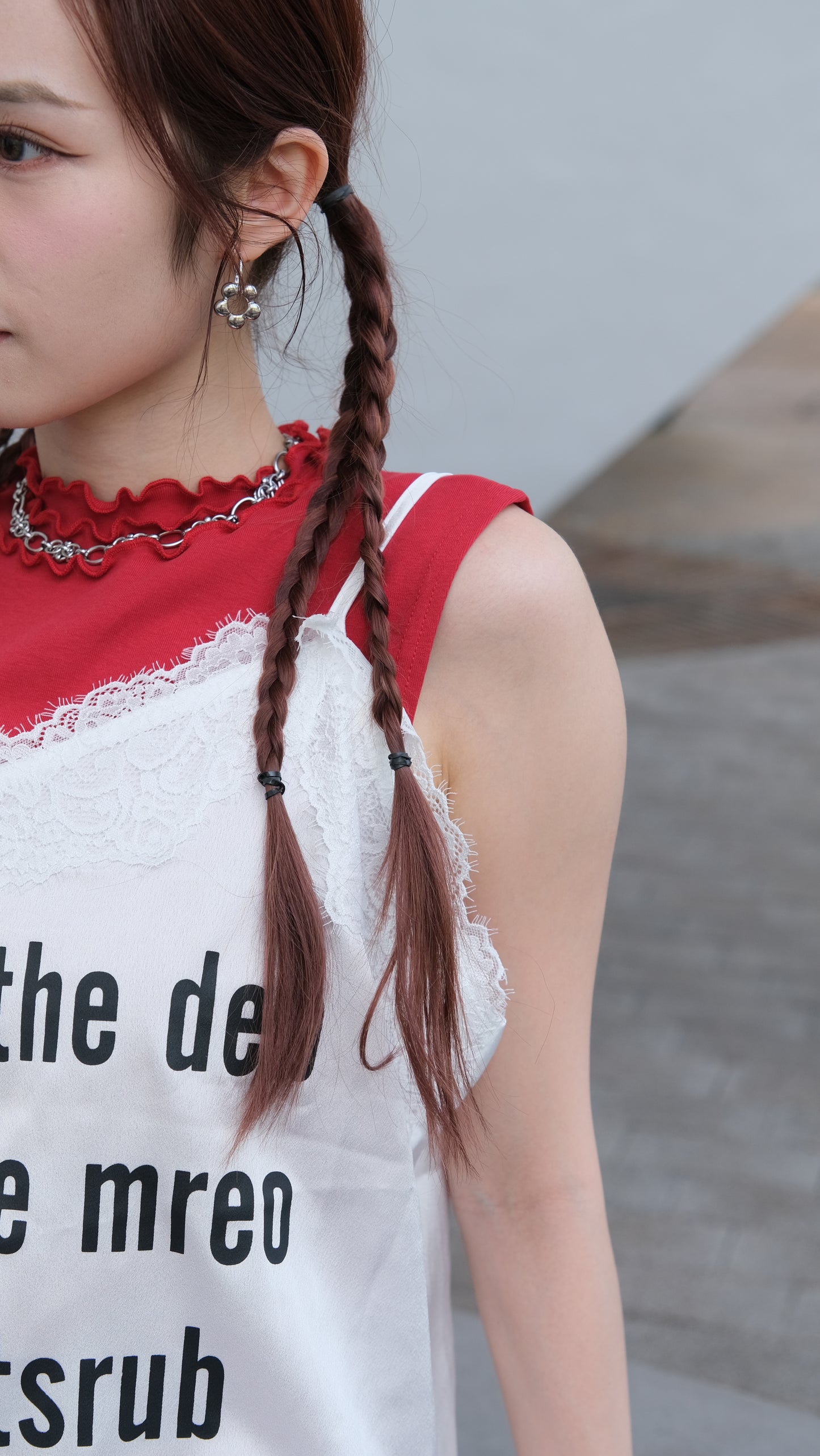 花形圓扣扣EARRING