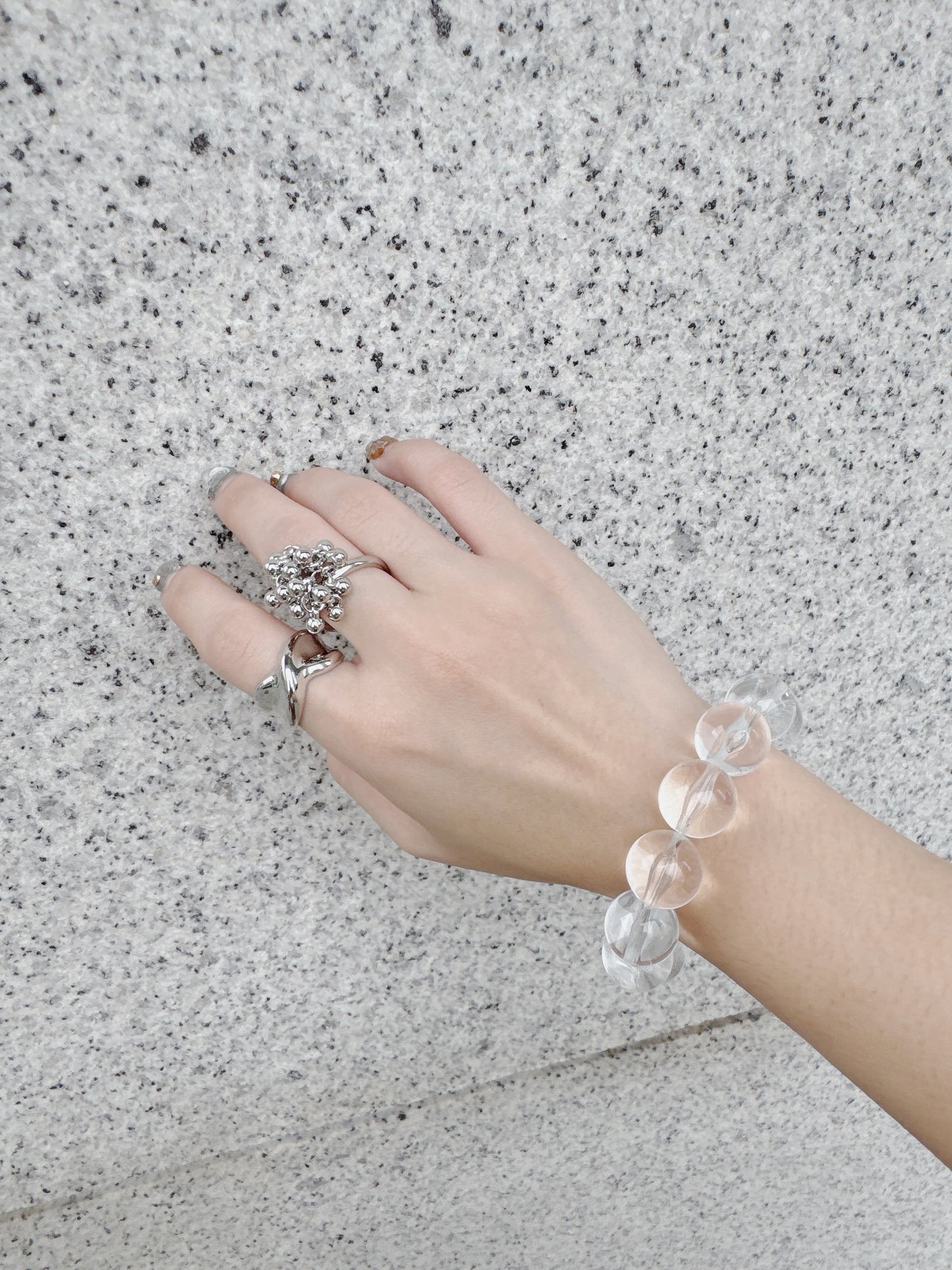 透明感珠珠手鏈～