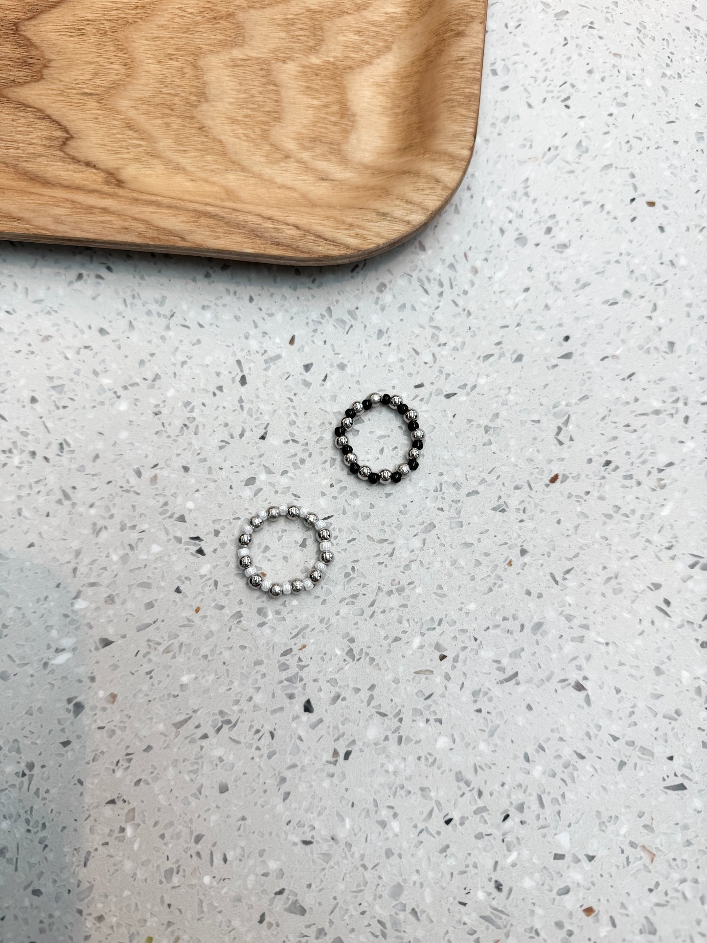 百撘撞色珠珠RING