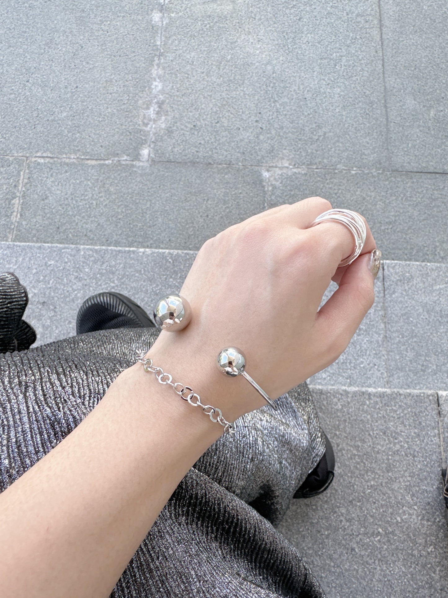 自由調長度！小圓扣扣手鏈