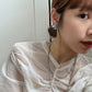 必買～透明感日系小花耳環