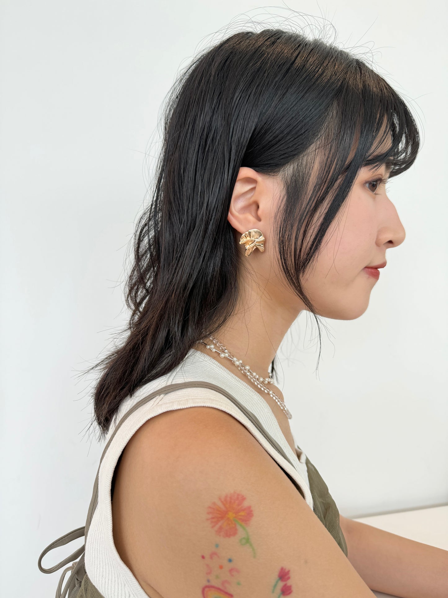 氣質～不規則霧面耳環