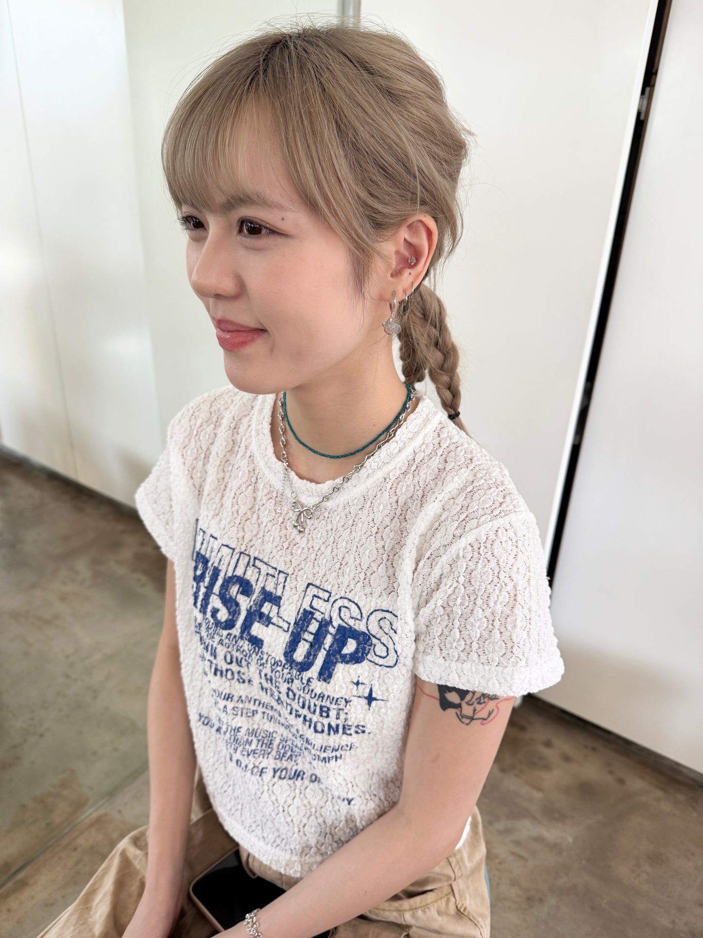 可愛心形蝴蝶結扣扣頸鏈