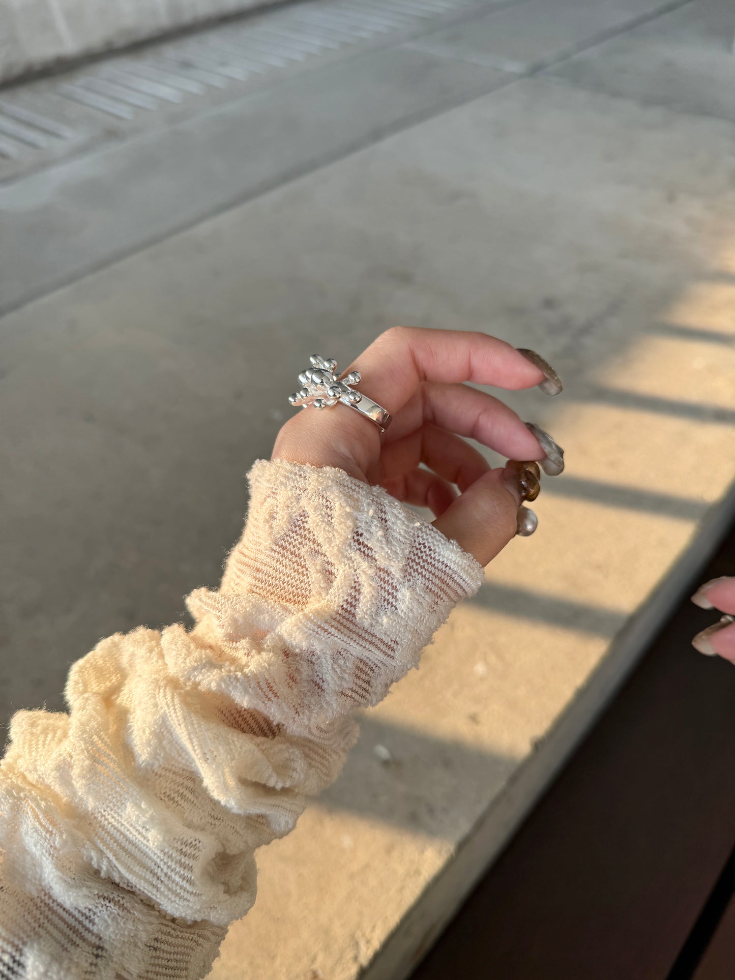 點點橫條開口RING