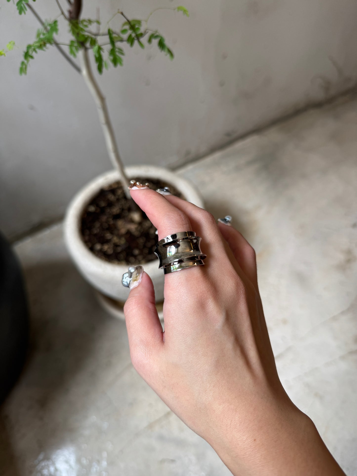 亮面型格雙層粗RING