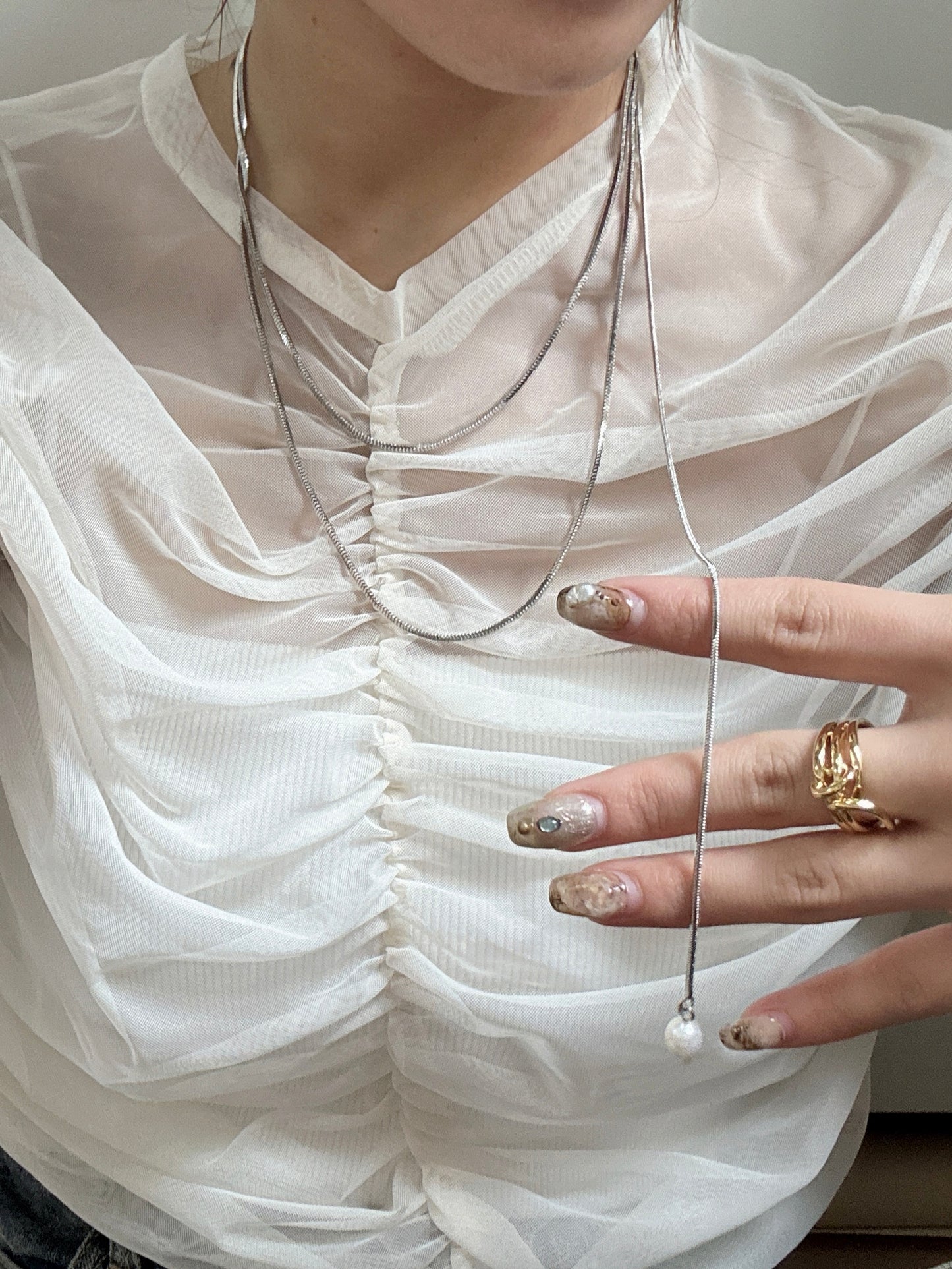 2WAYS兩層珍珠長頸鏈