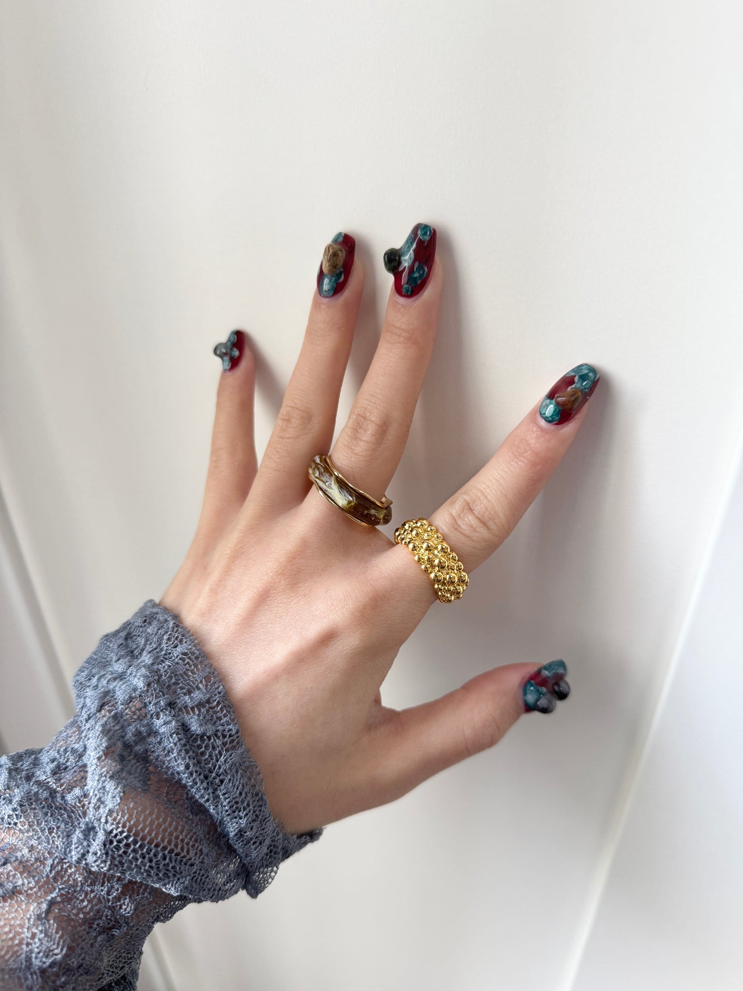 Vintage 暈染金邊RING