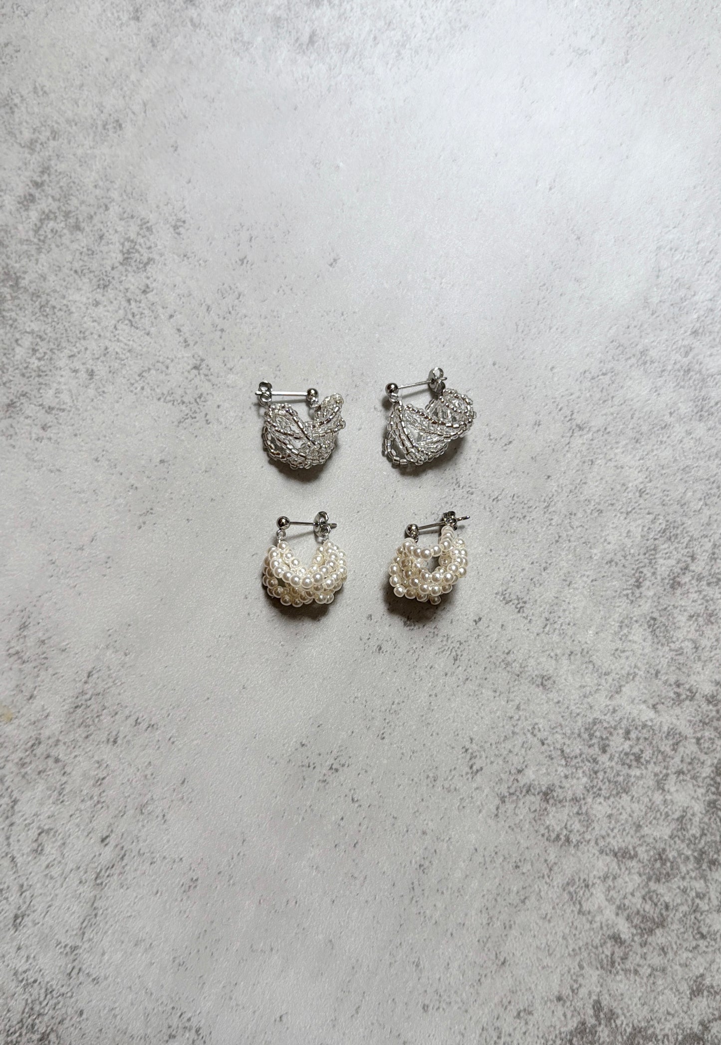 Model pick 氣質感細珠珠重疊耳環
