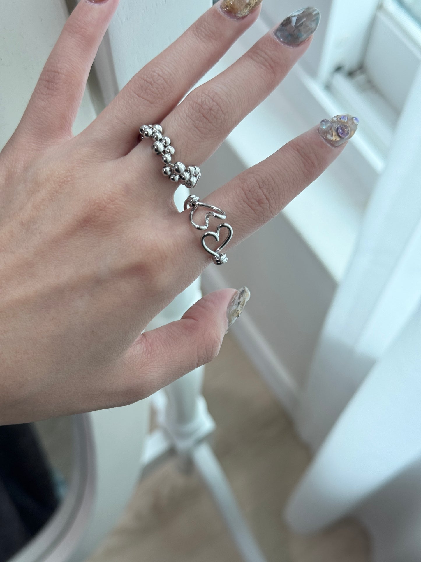 可微調SIZE! 雙心心RING