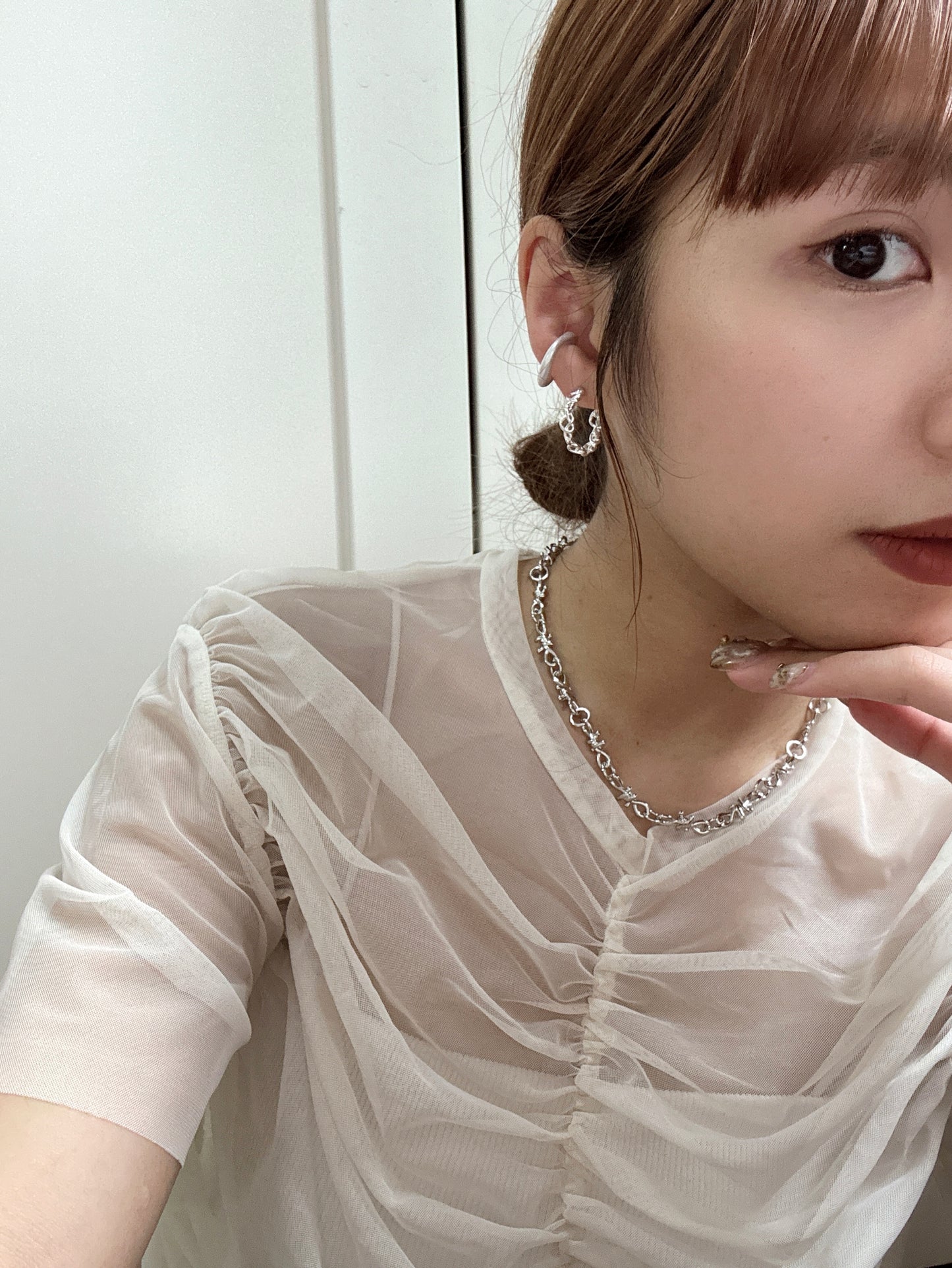 打結條子圓扣頸鏈