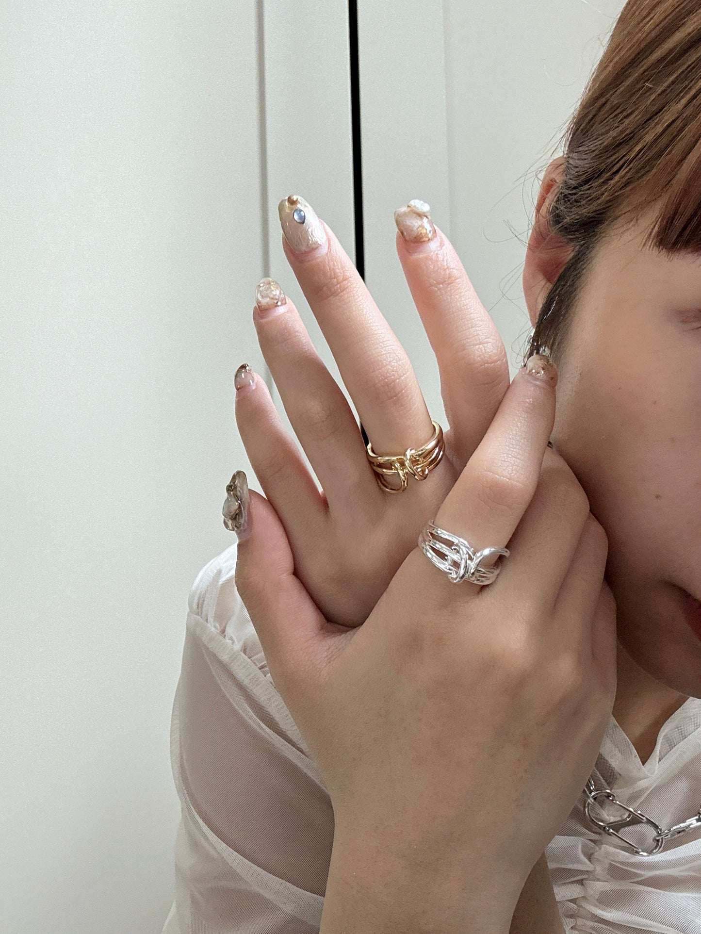 推！層次雙環扣戒指