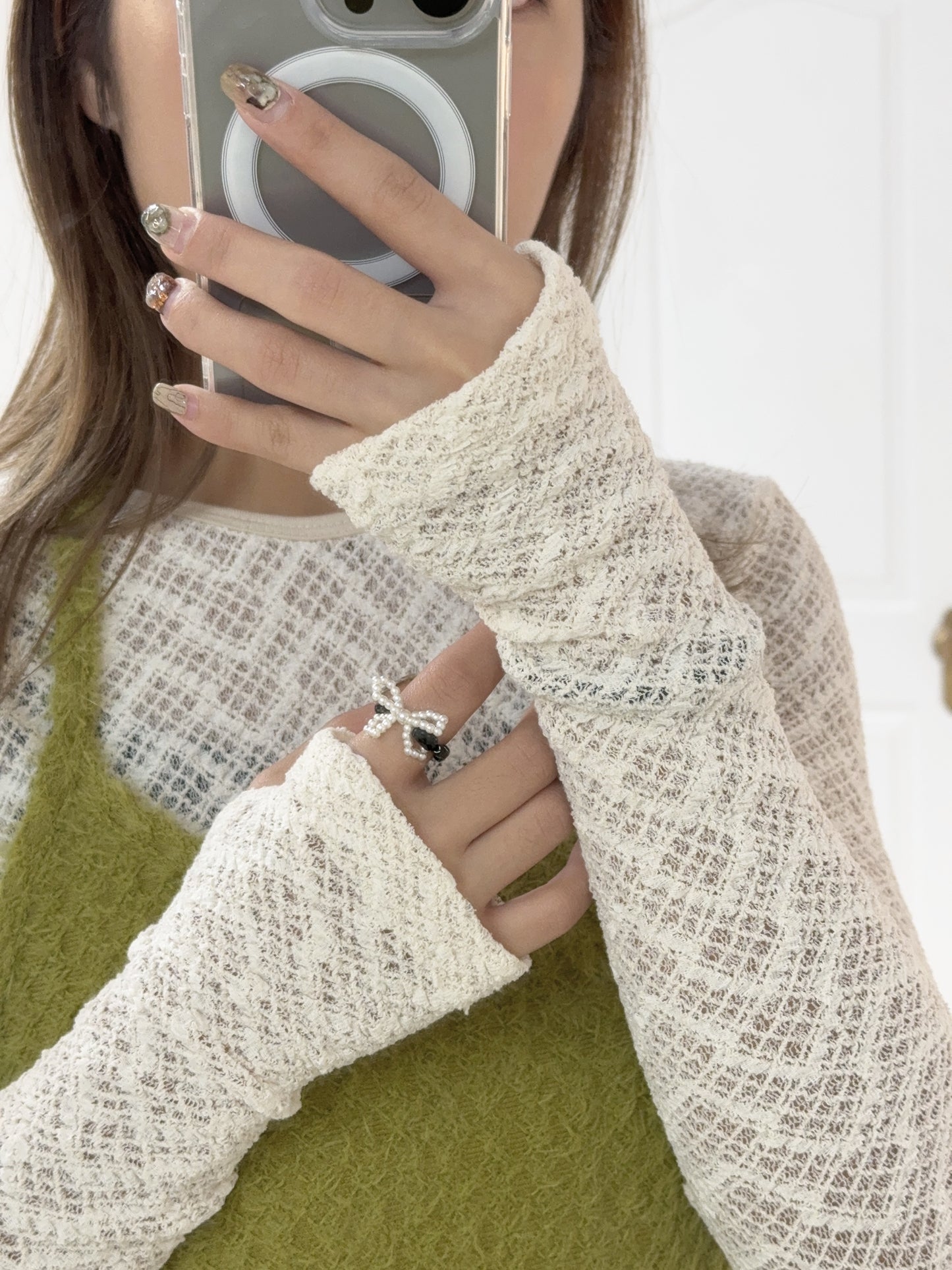 自留拼石蝴蝶結RING￼