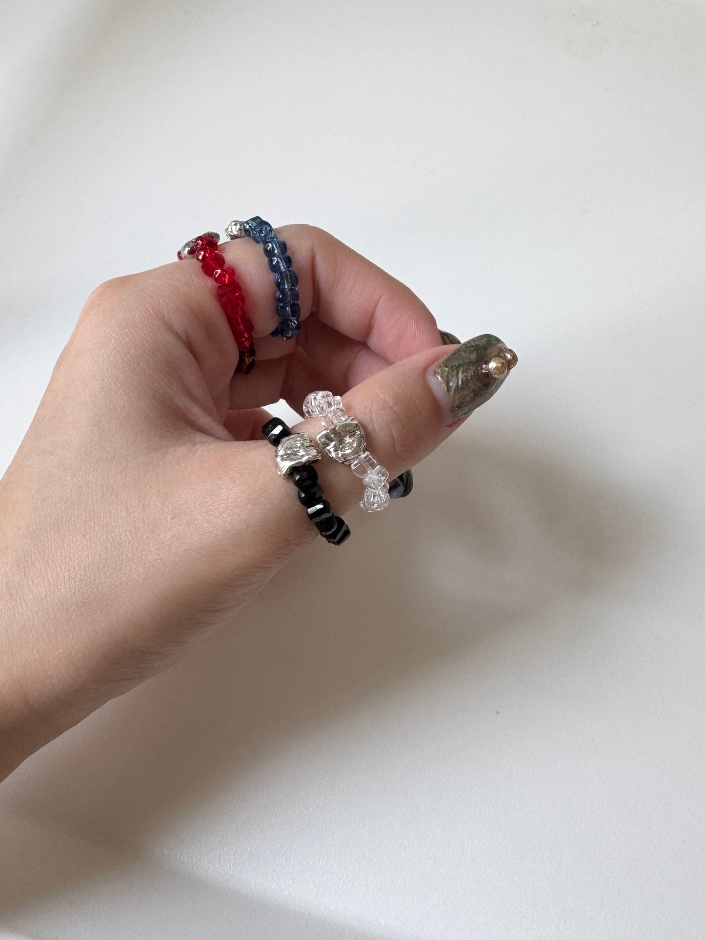Must have⟡˖·質感碎石彩珠珠RING