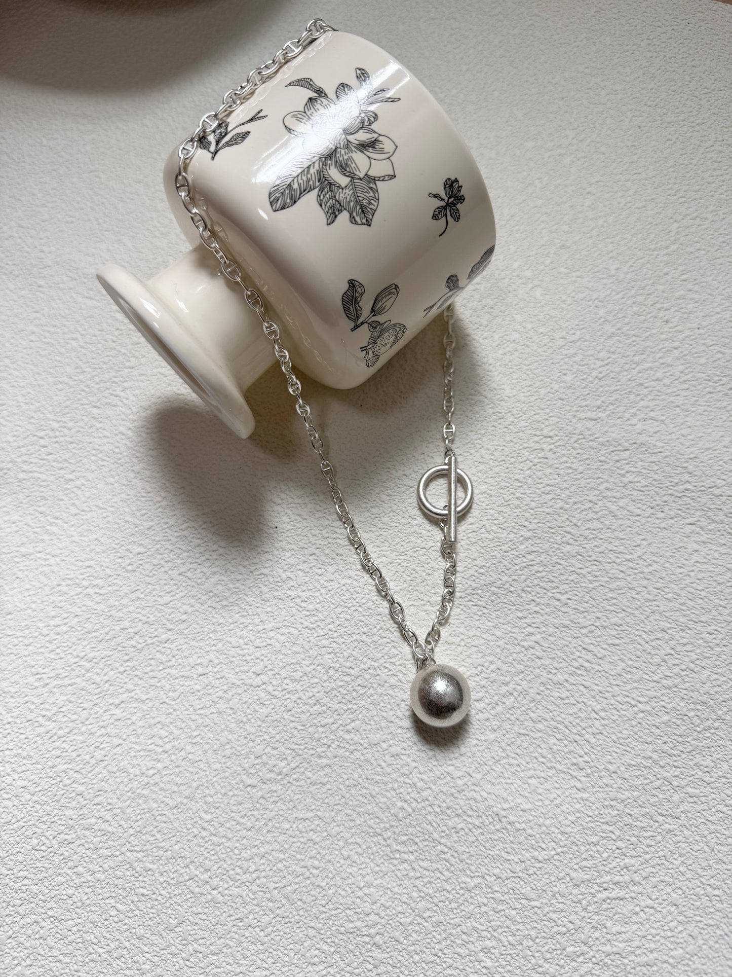 霧面BALL BALL豬鼻扣扣頸鏈