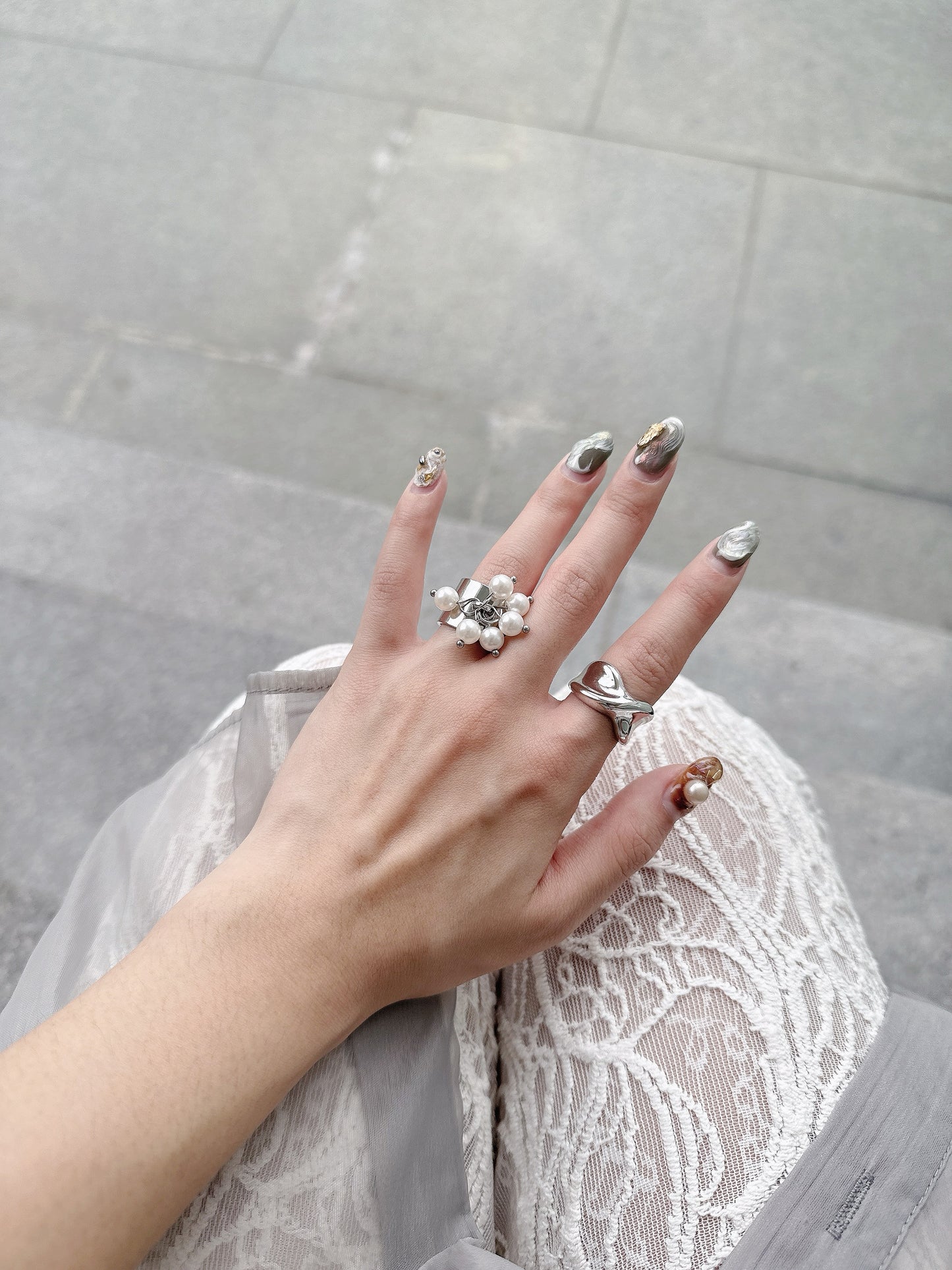 氣質感珍珠串串RING