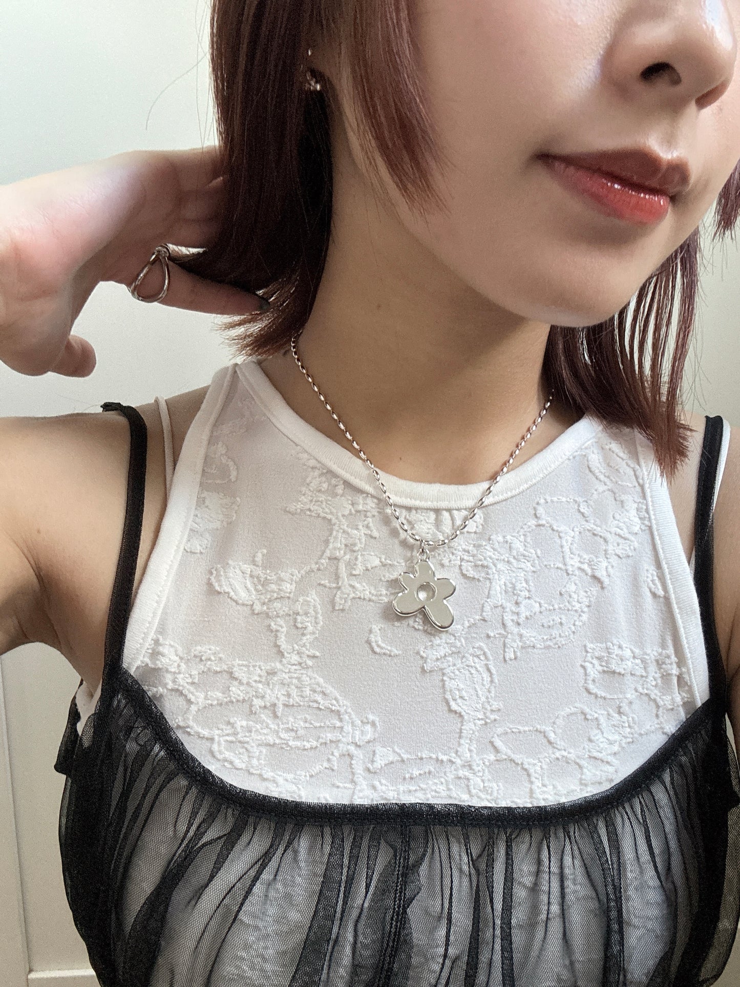 不規則花花幼豆豆頸鏈