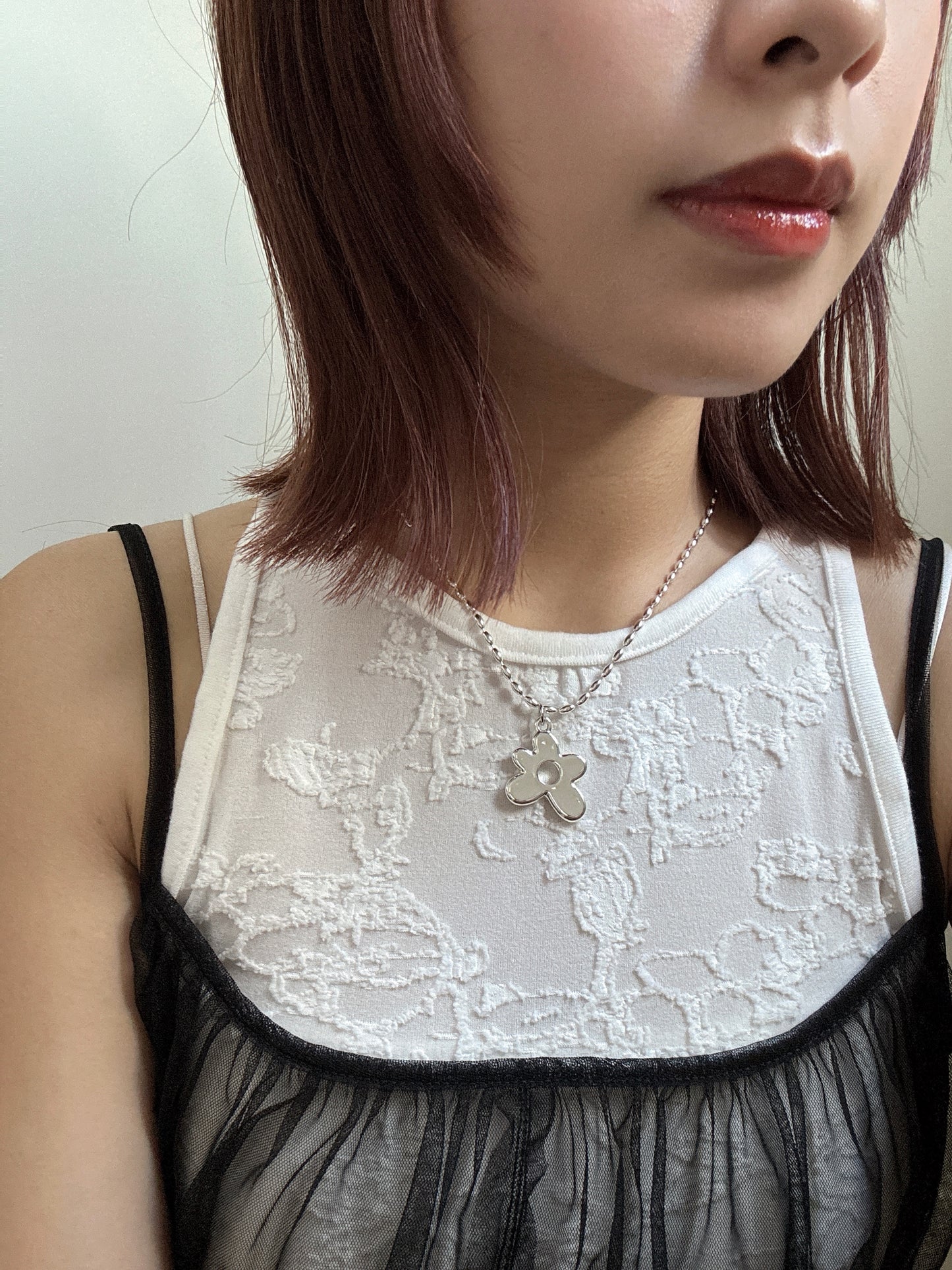 不規則花花幼豆豆頸鏈