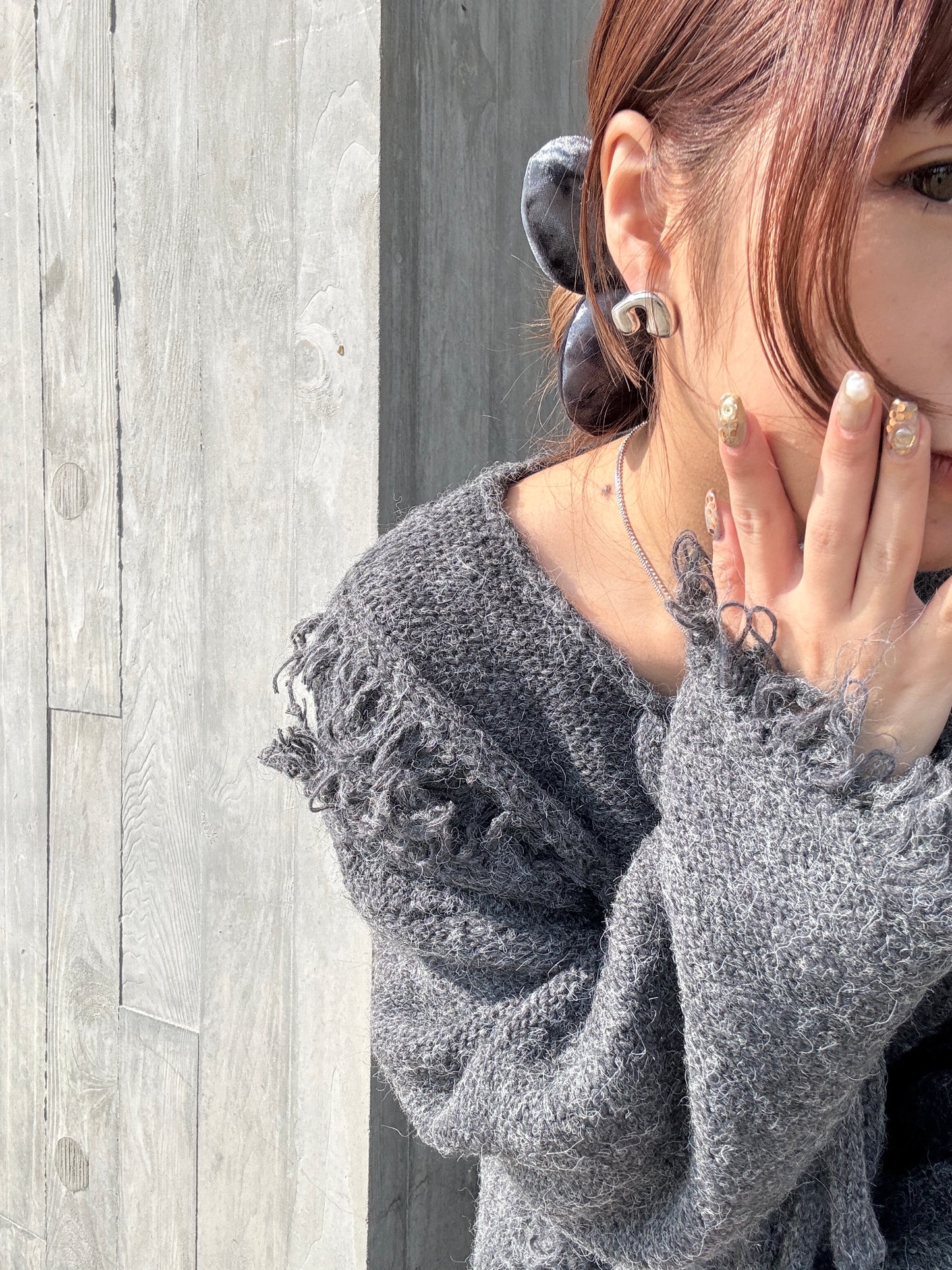 不規則倒U形小耳環