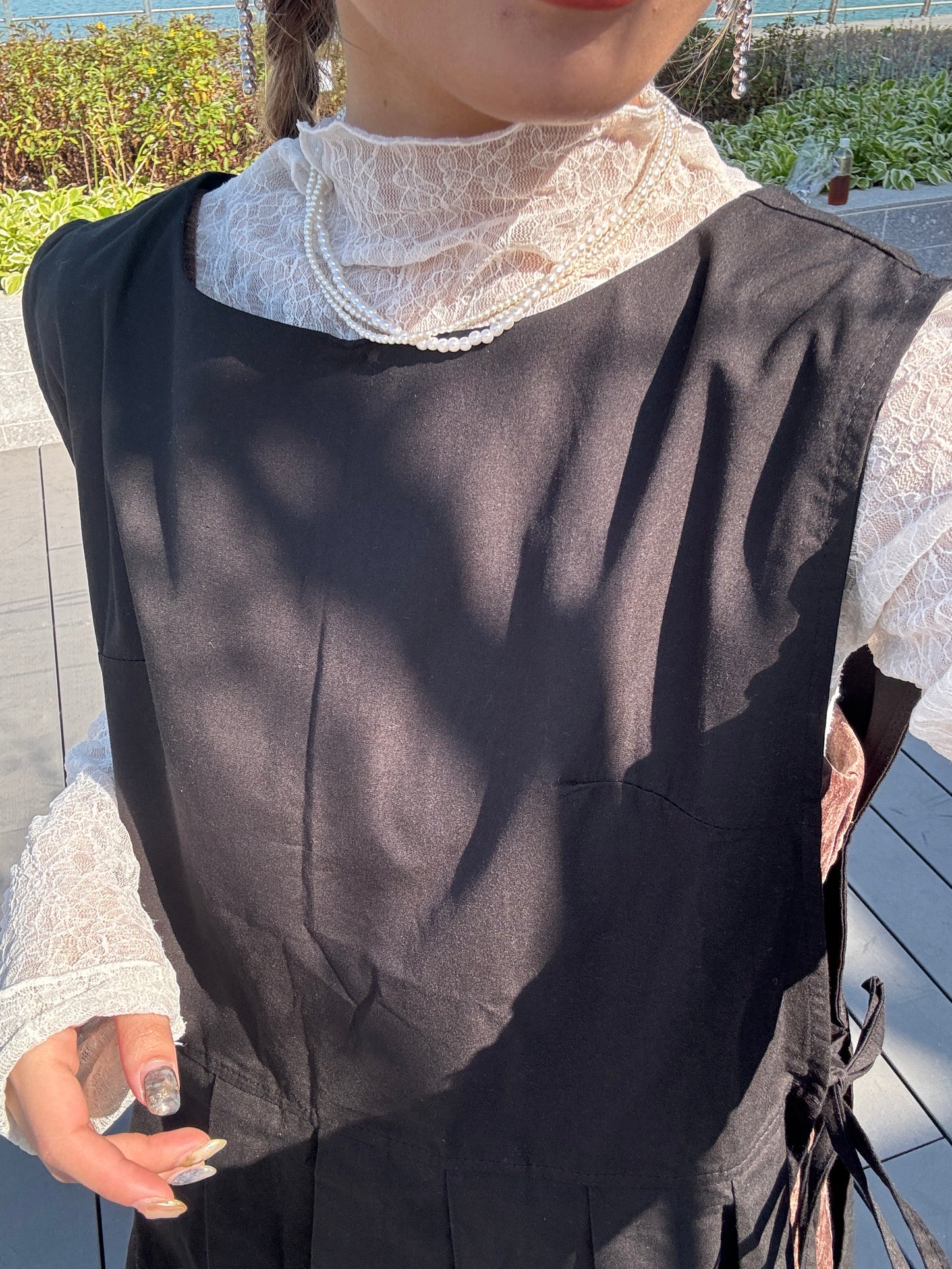 Layer pearl necklace