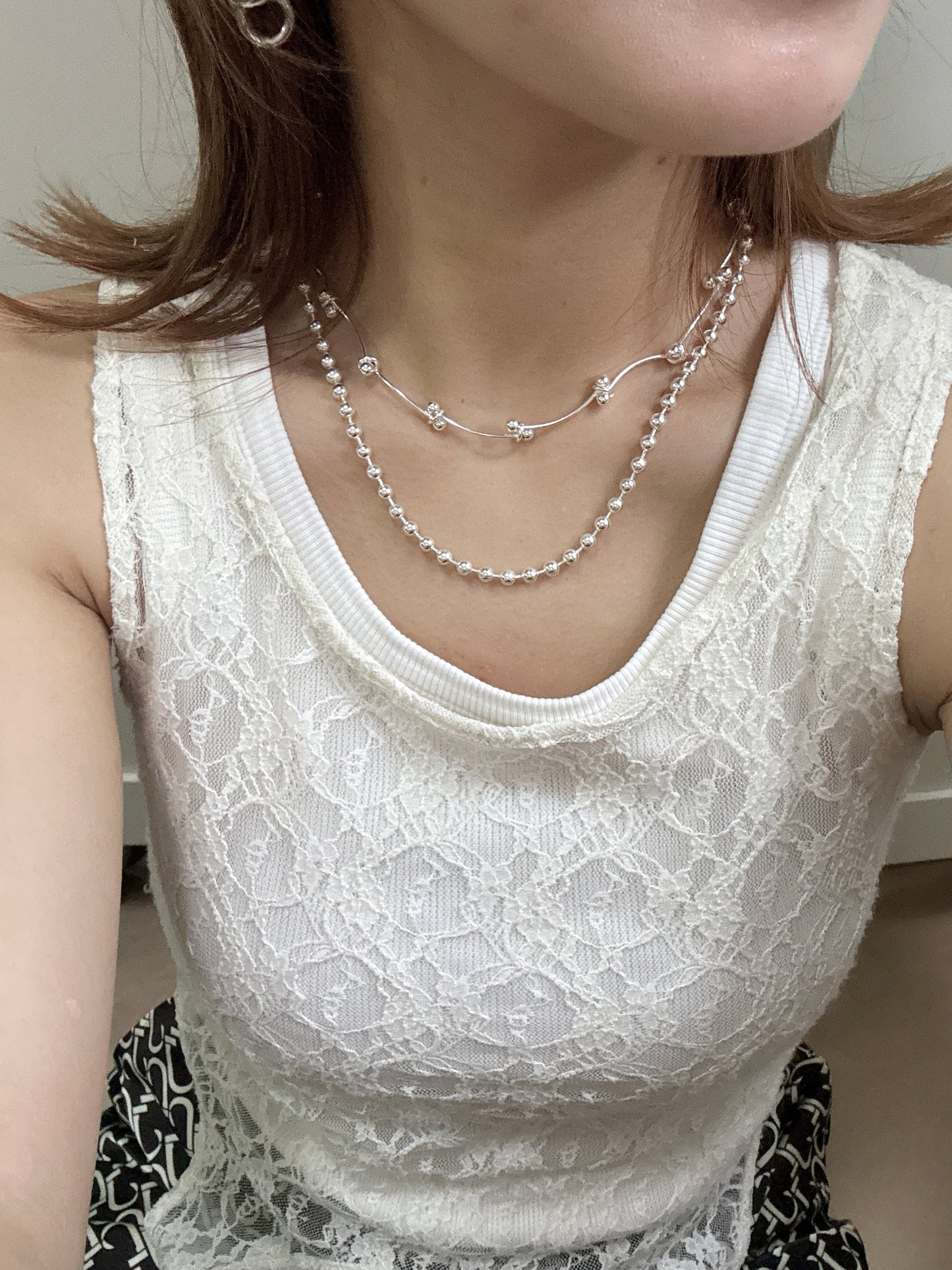 分粗/幼SIZE 簡約扣珠珠頸鏈