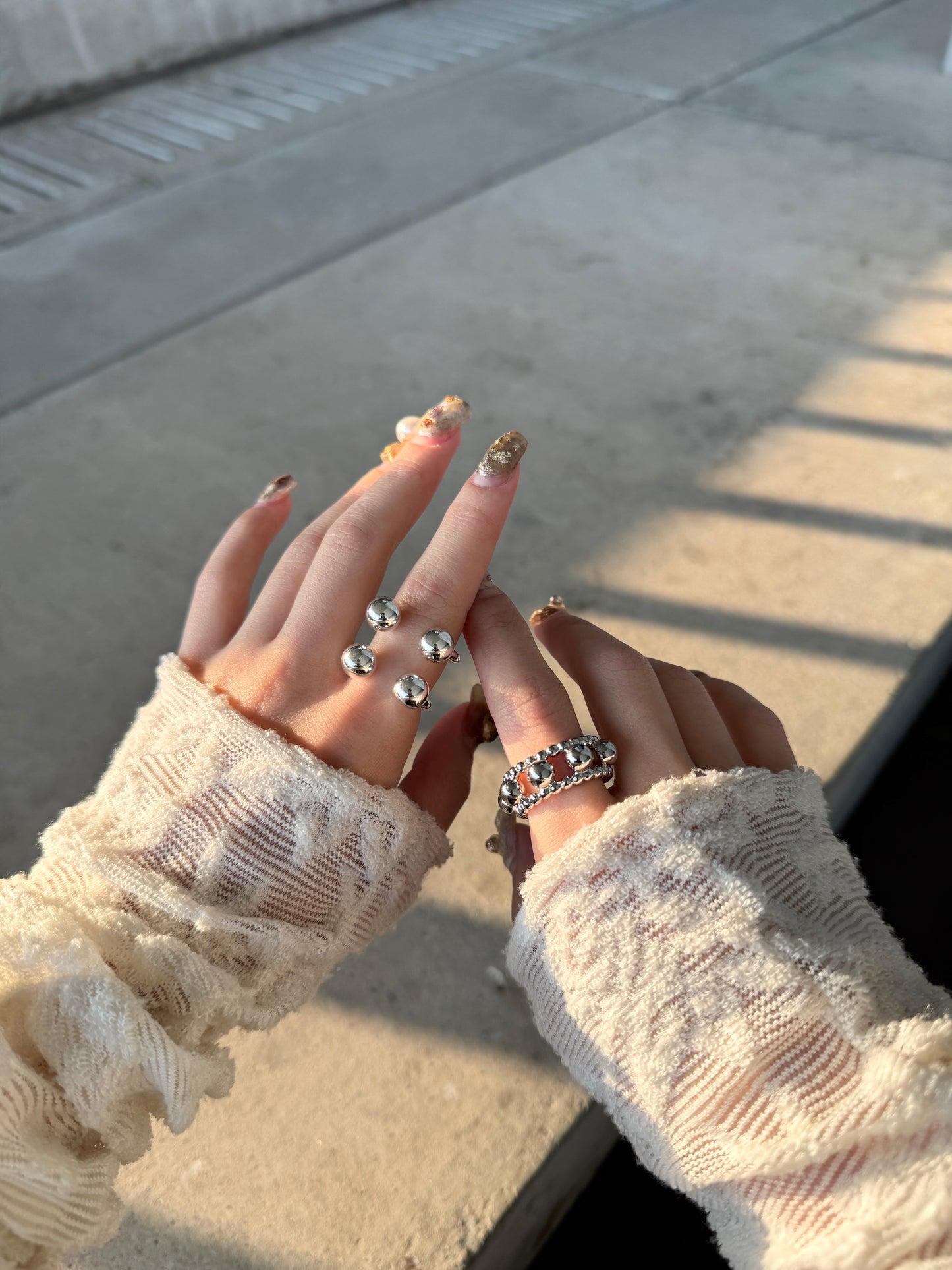 必買！！圓珠框框粗RING