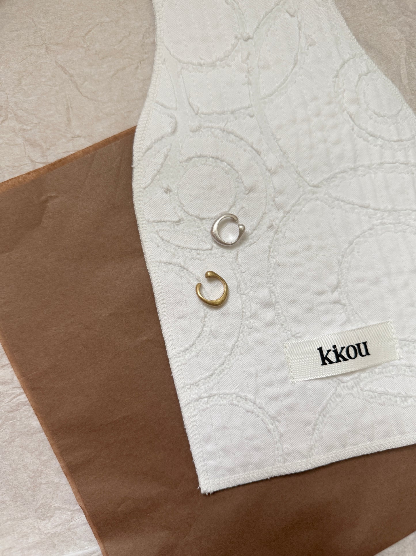 霧面水滴感不規則EARCUFF