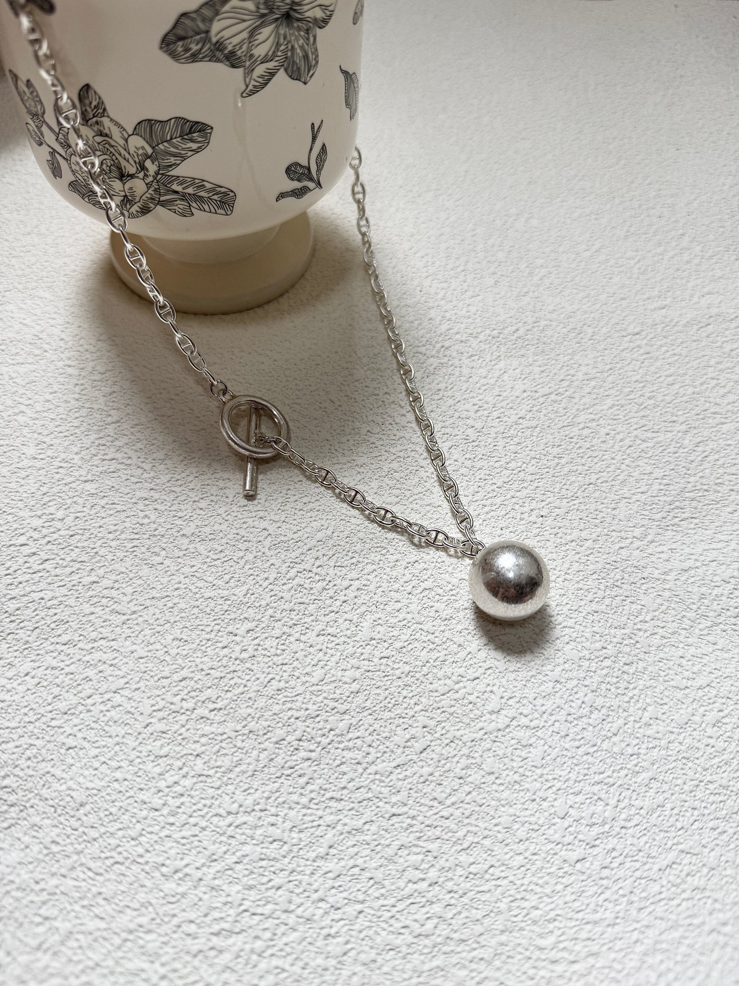 霧面BALL BALL豬鼻扣扣頸鏈