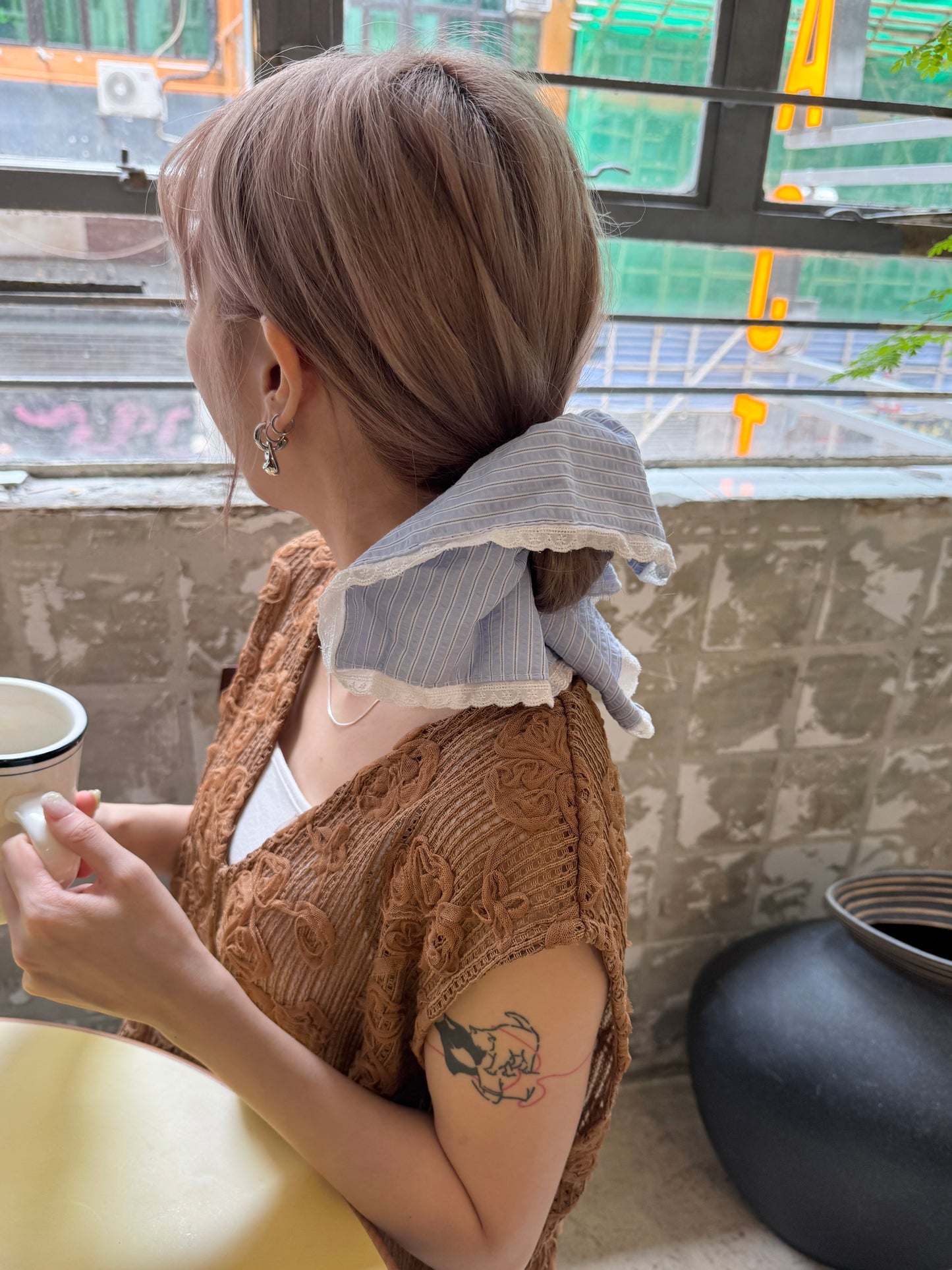 泡泡質感LACE大方形髮圈