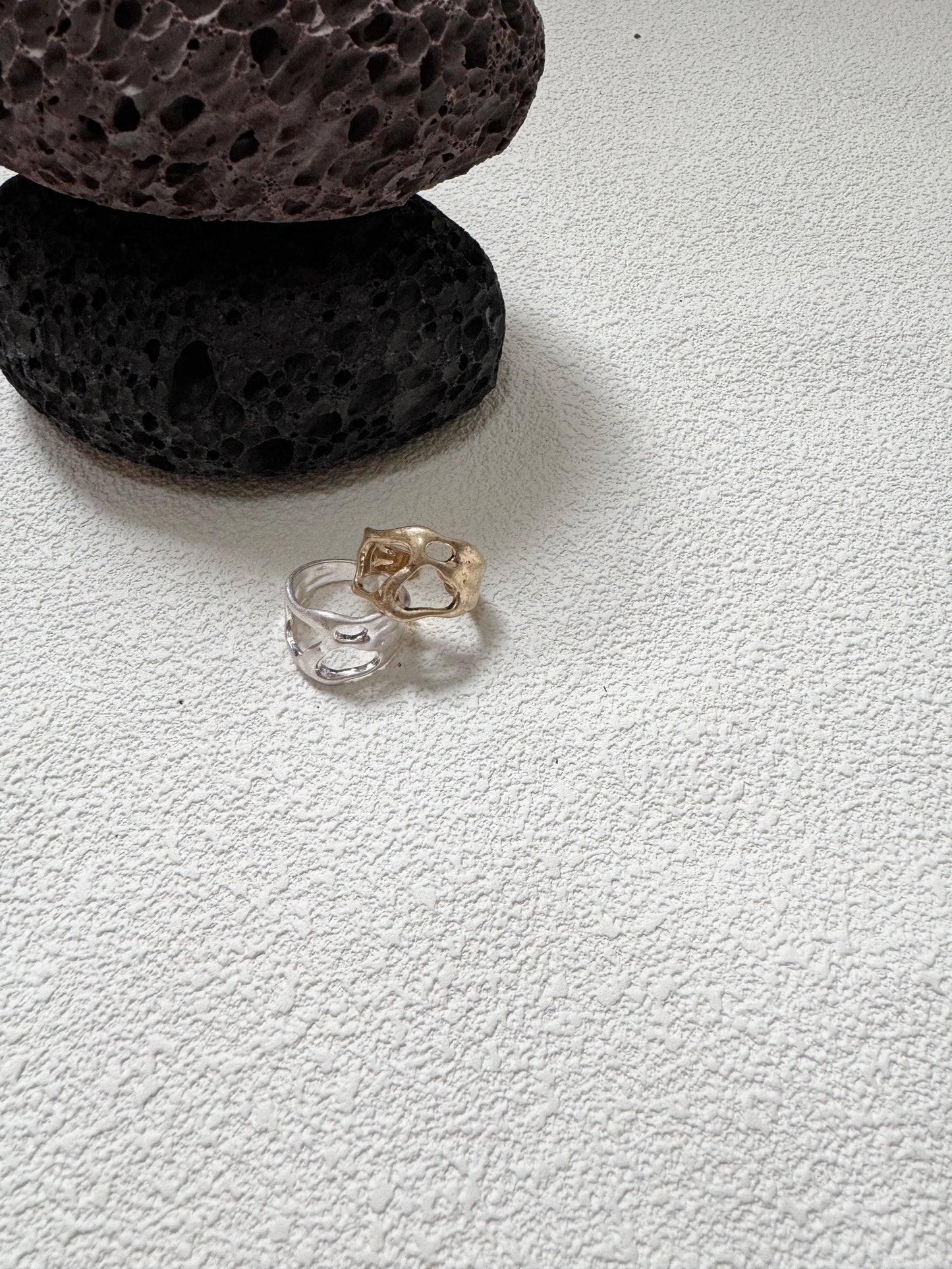 霧面不規則洞洞RING