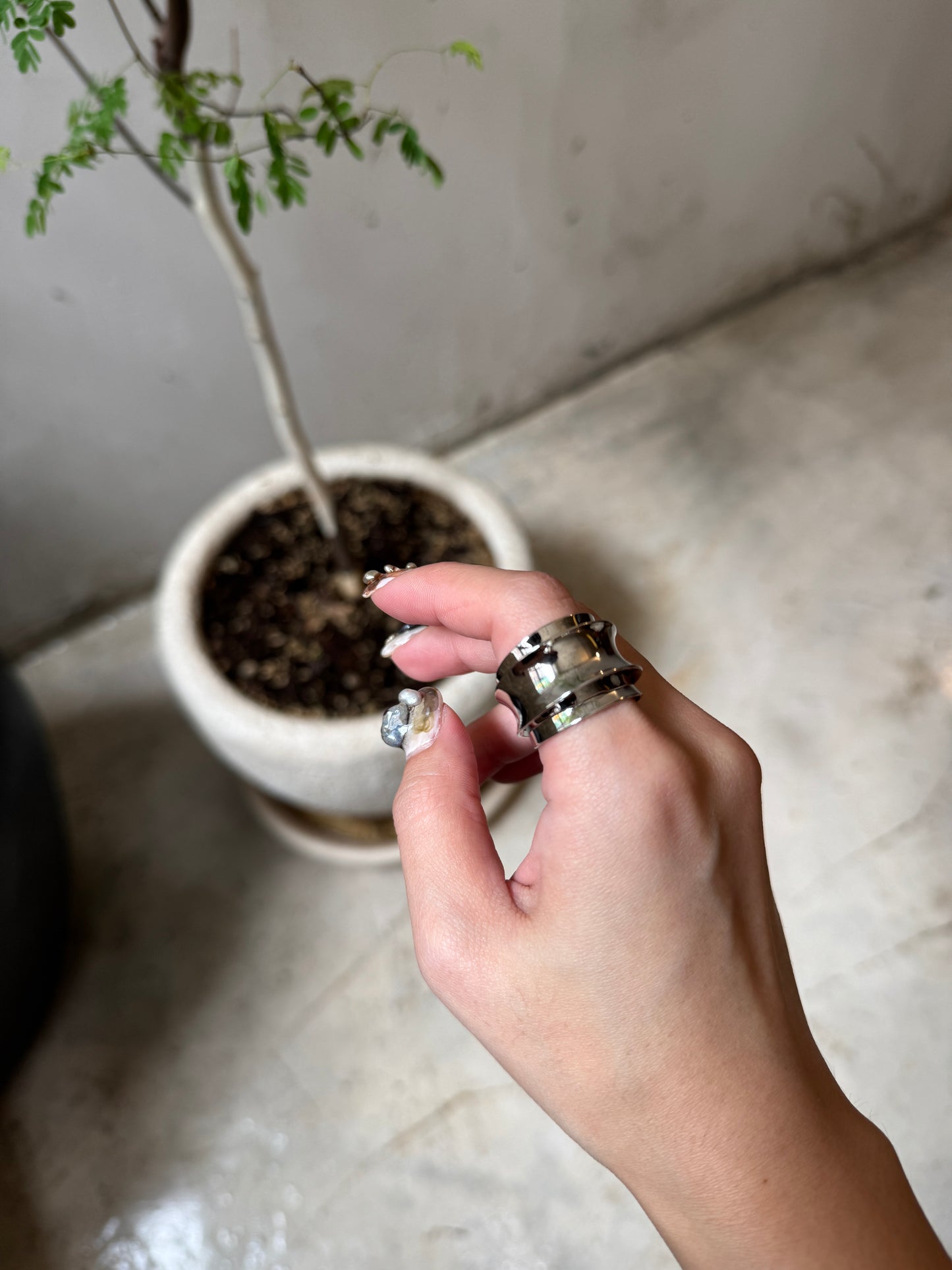 亮面型格雙層粗RING