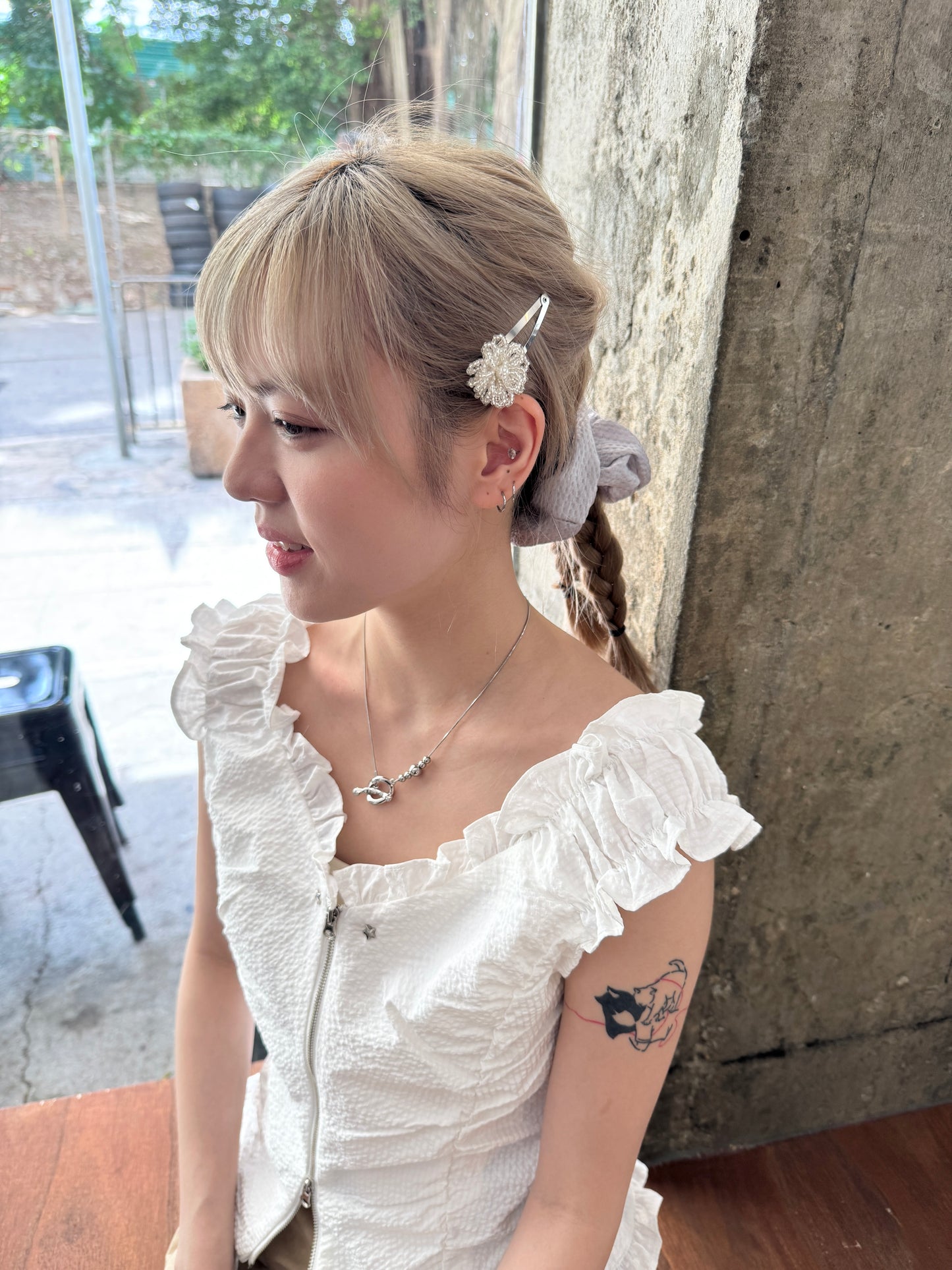 簡單感珠珠T扣頸鏈