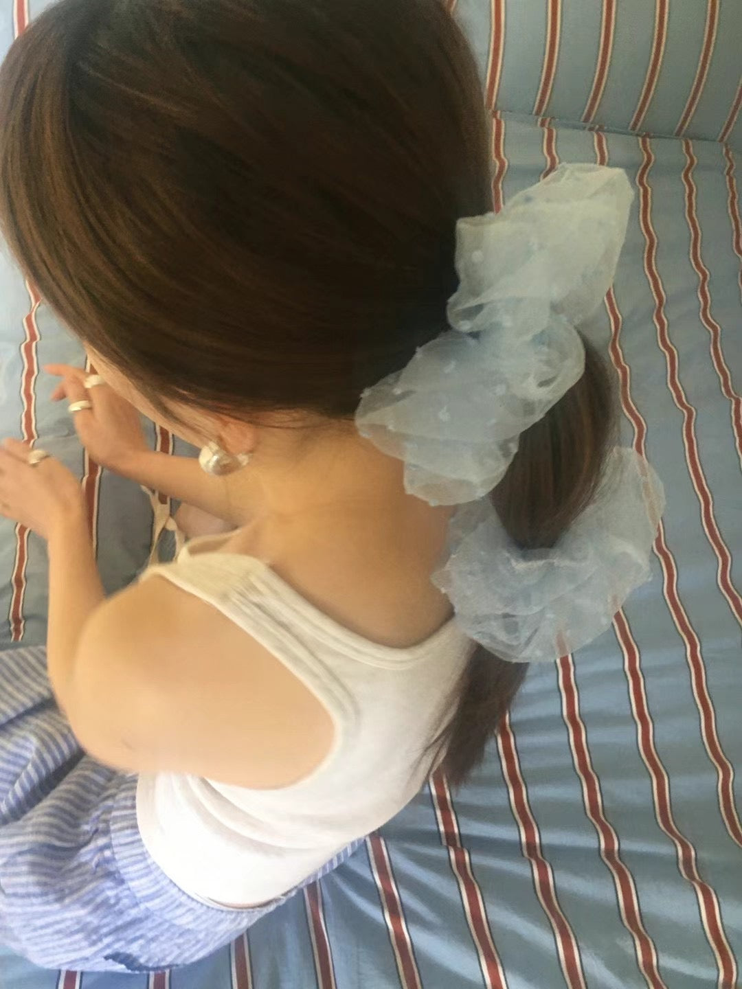 波點紗紗髮圈