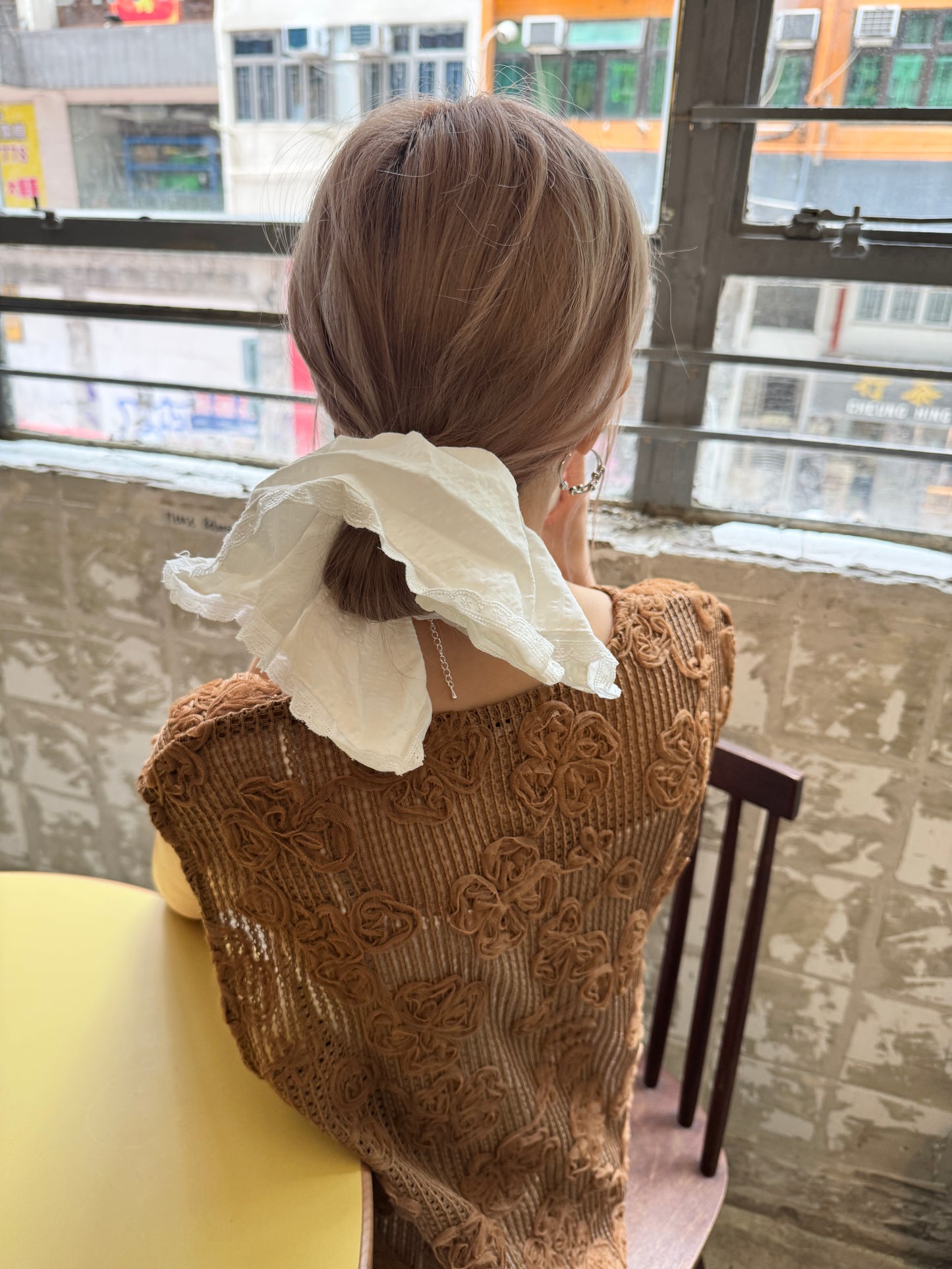 泡泡質感LACE大方形髮圈