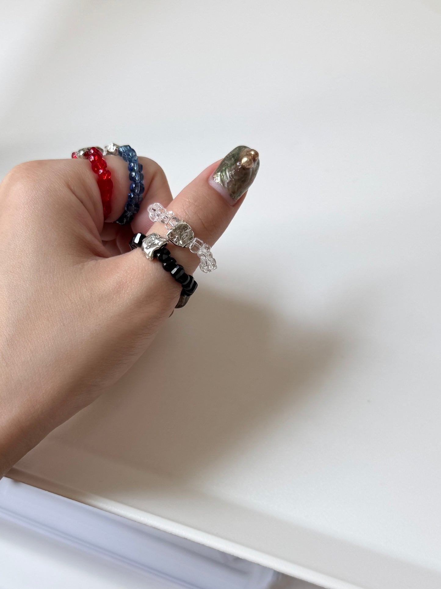 Must have⟡˖·質感碎石彩珠珠RING