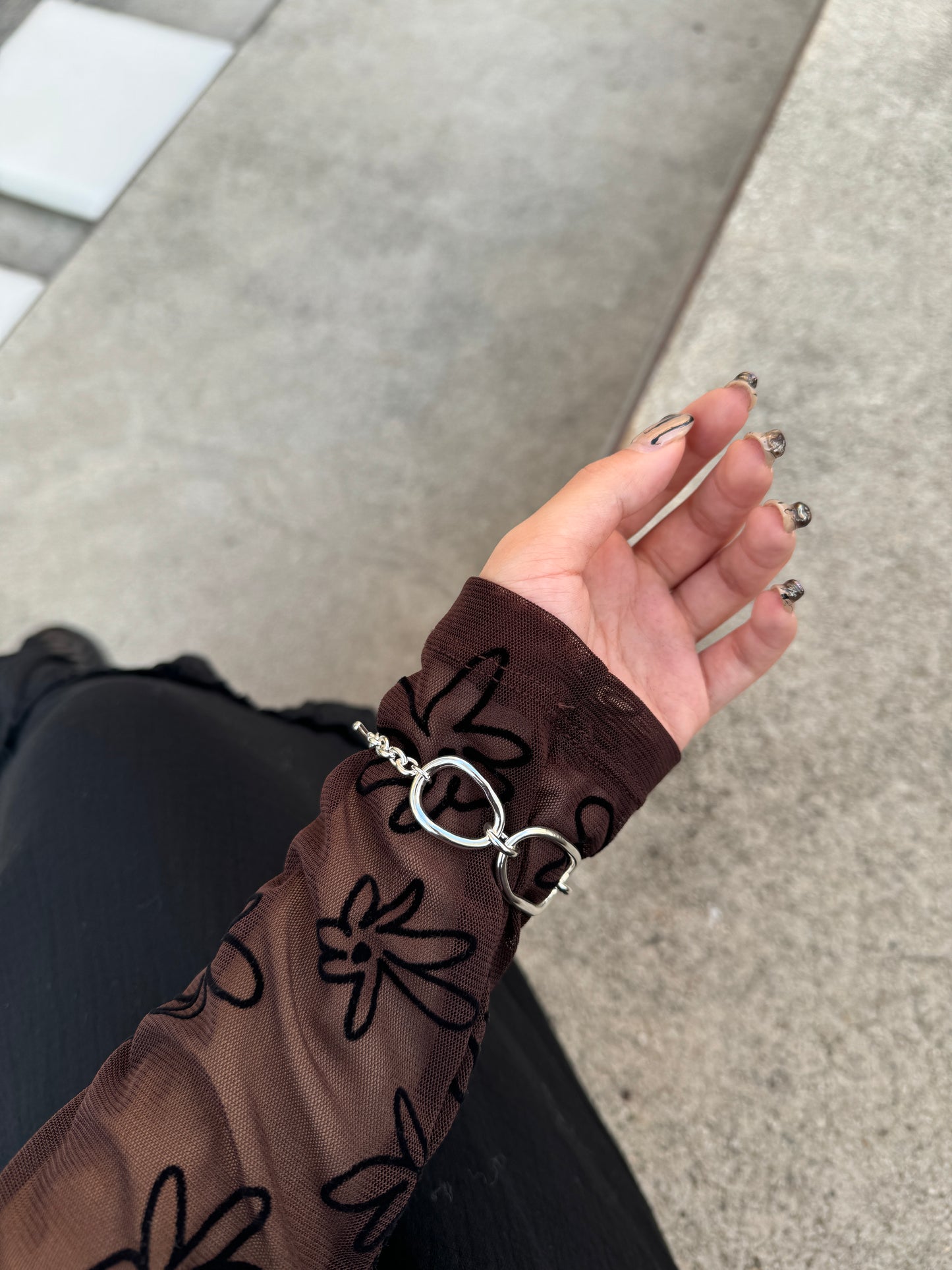 不規則大小扣扣手鏈