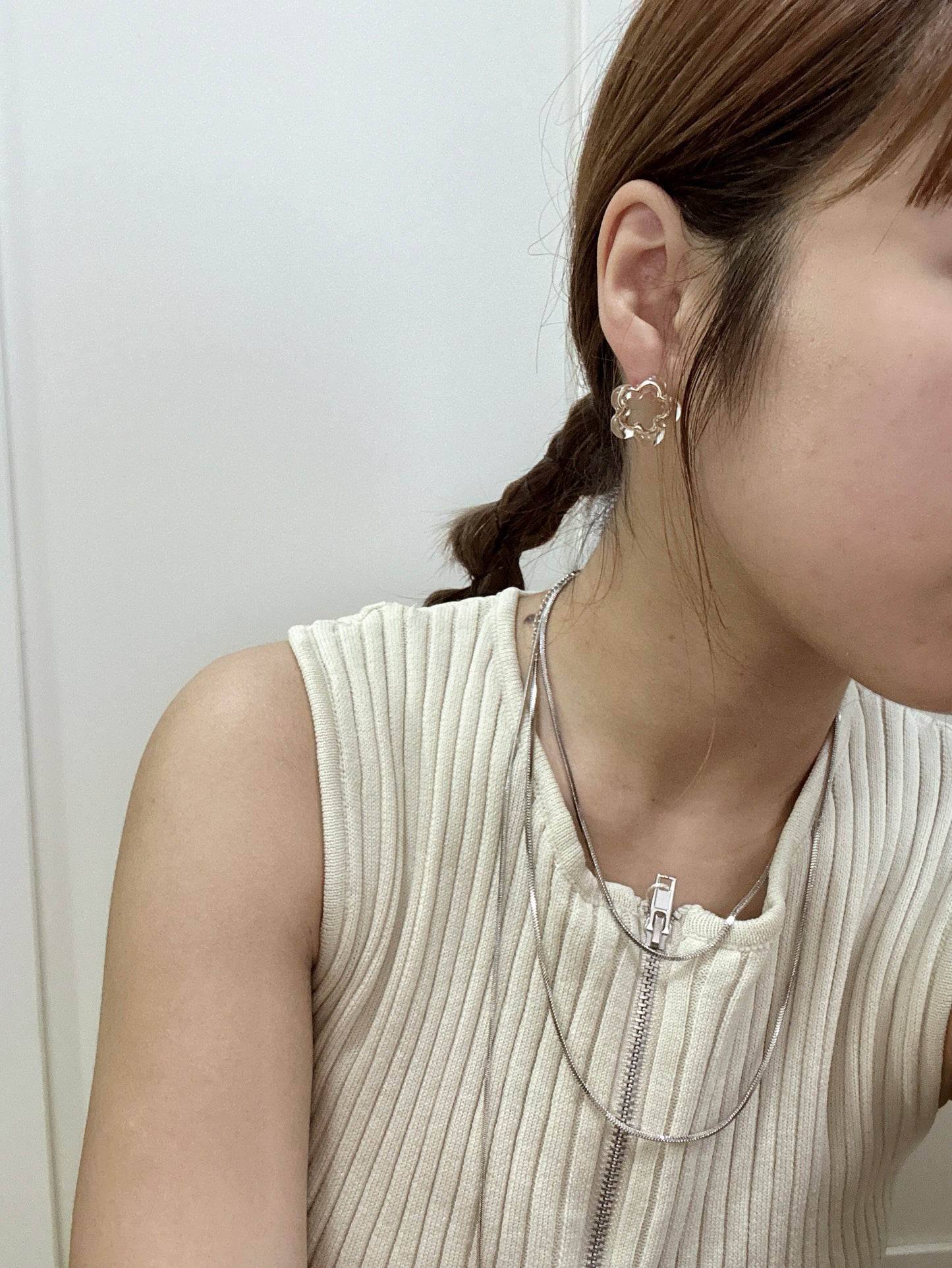 金屬邊框透明感耳環