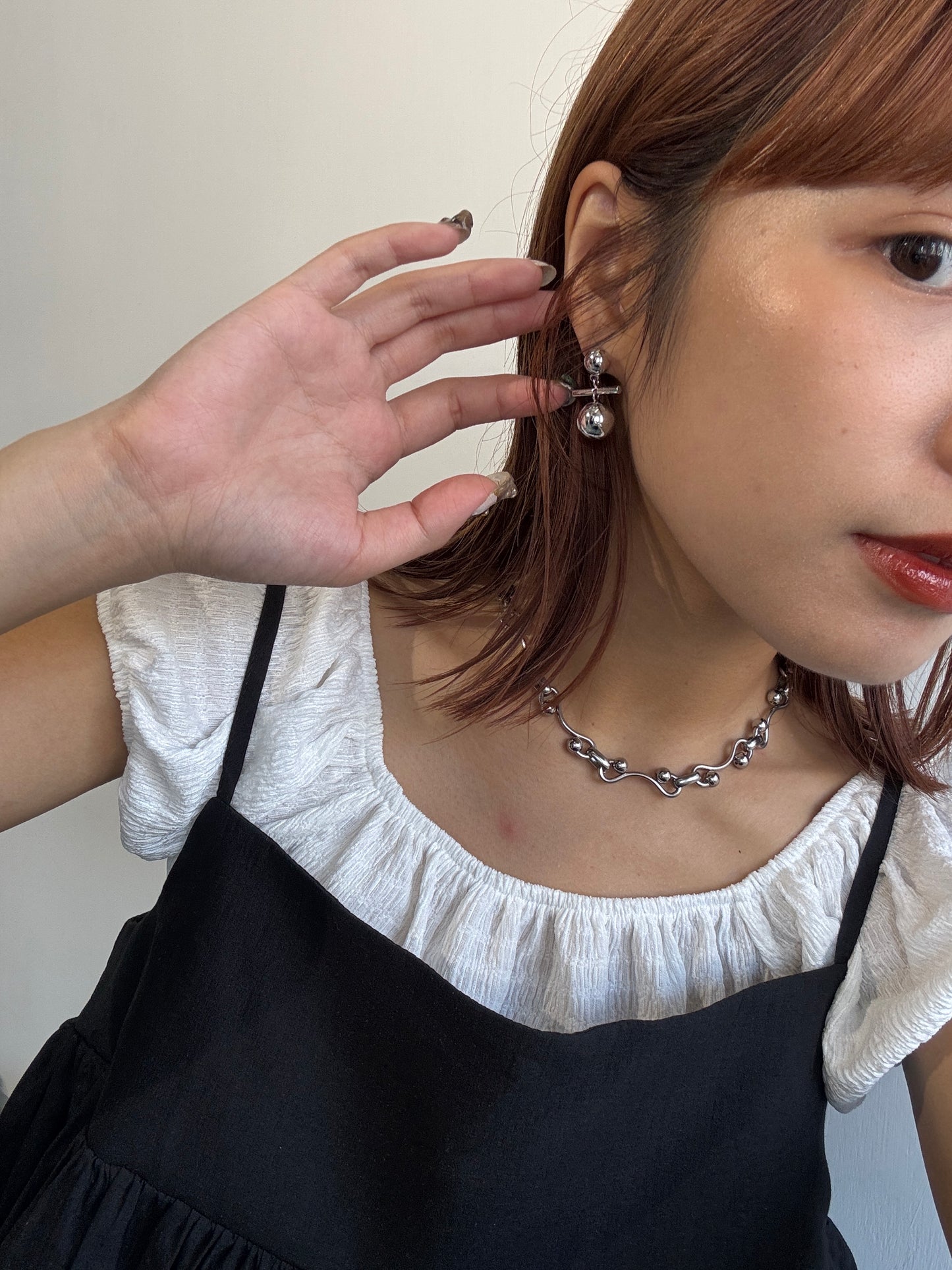 大小拼珠珠平衡耳環