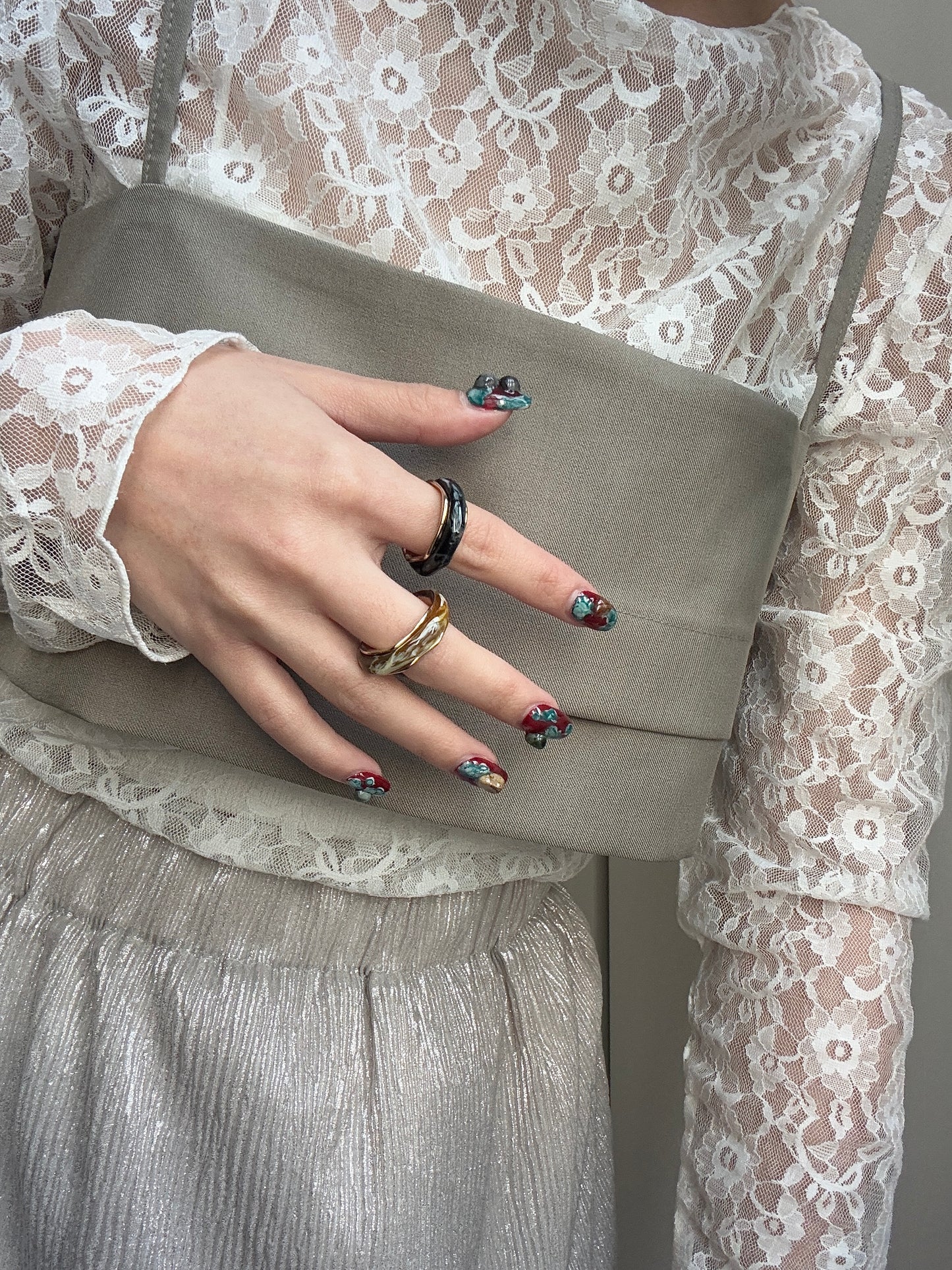 Vintage 暈染金邊RING