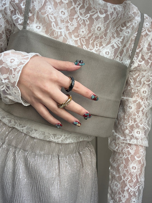 Vintage 暈染金邊RING