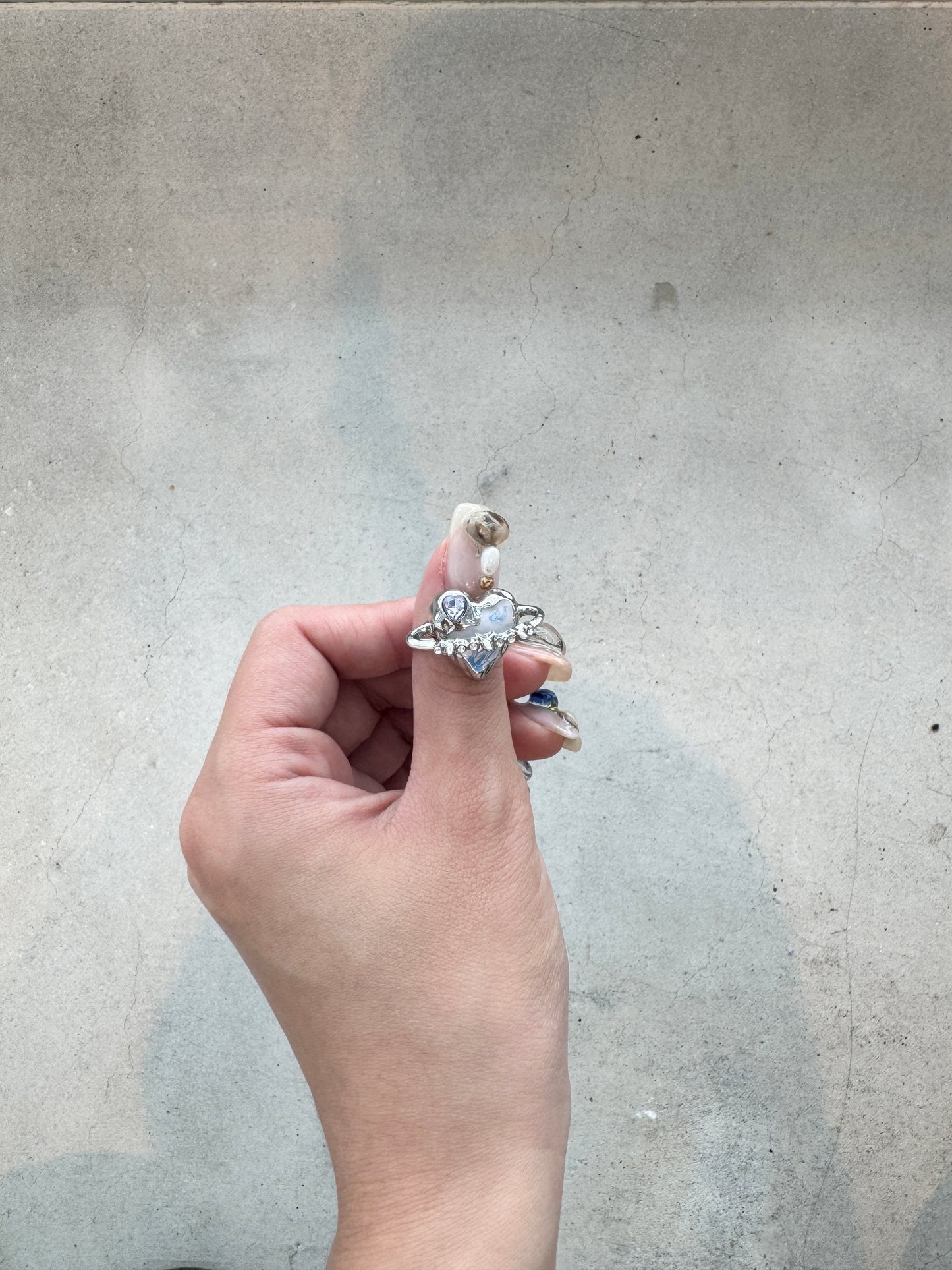 必買！可調Size 星球幻彩心形RING