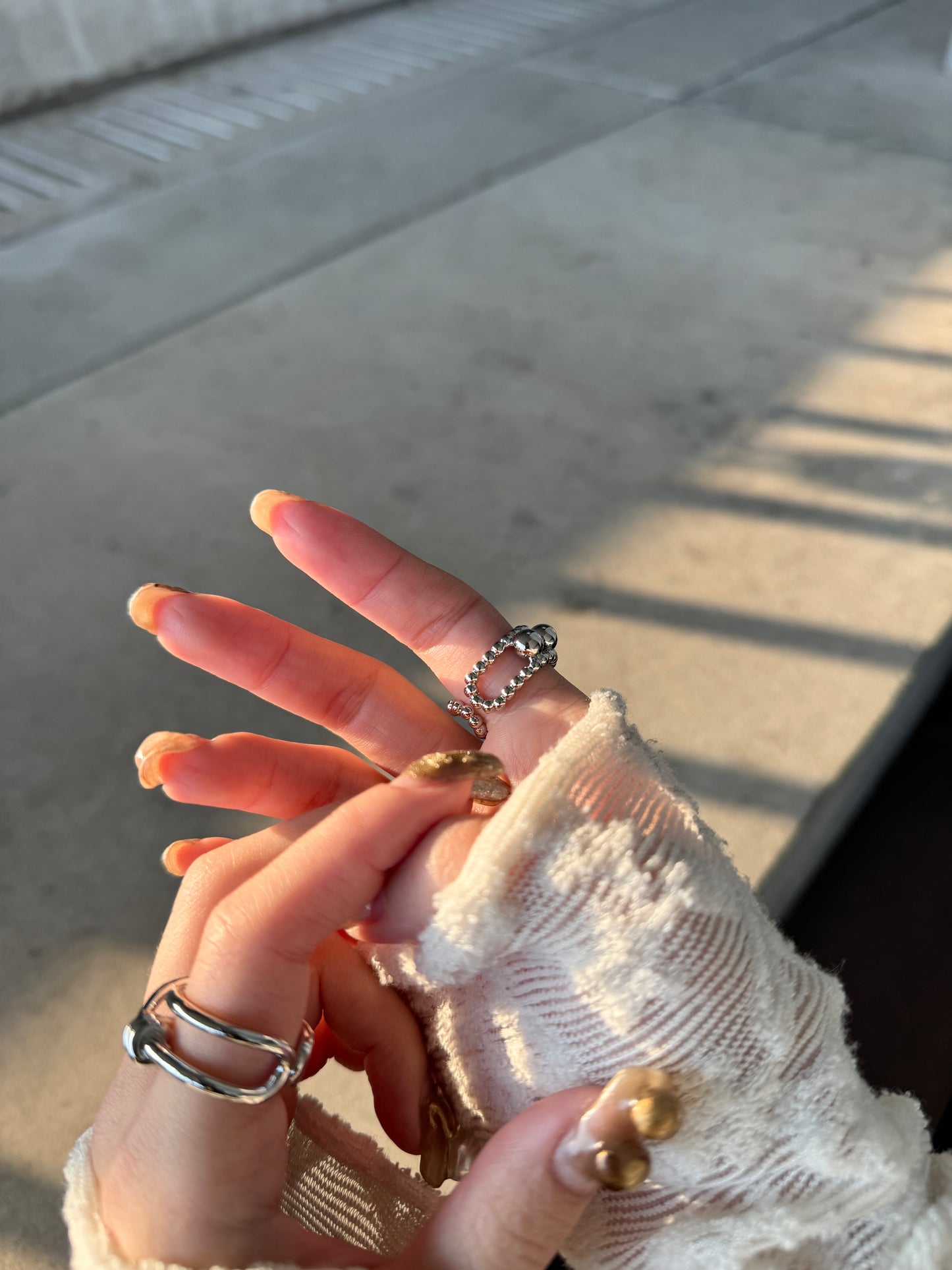 必買！！波波空框型開口RING