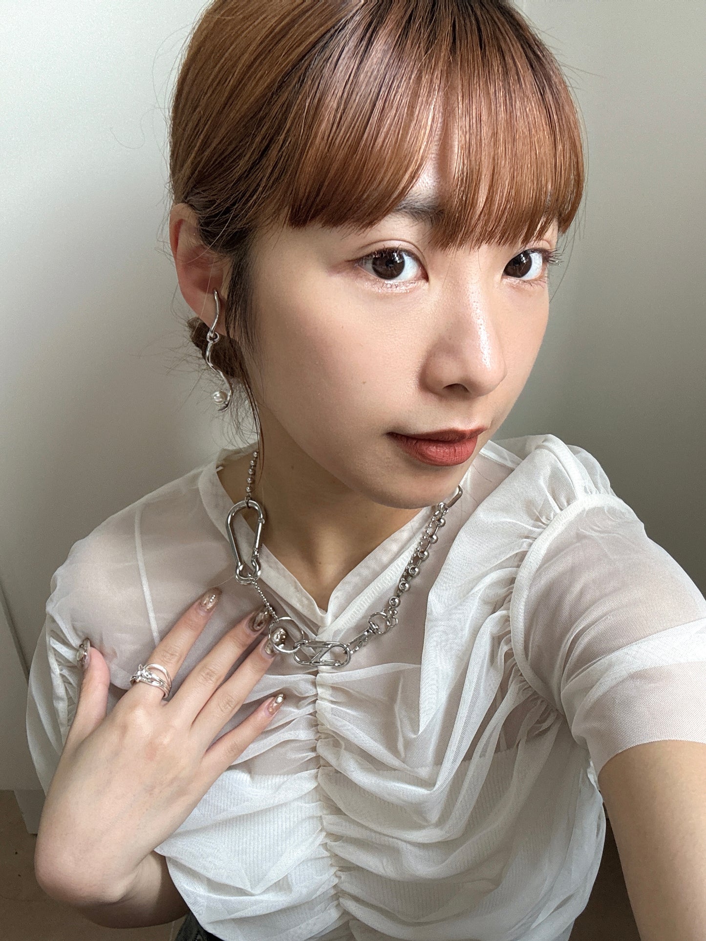 日系感 珍珠長EARCUFF