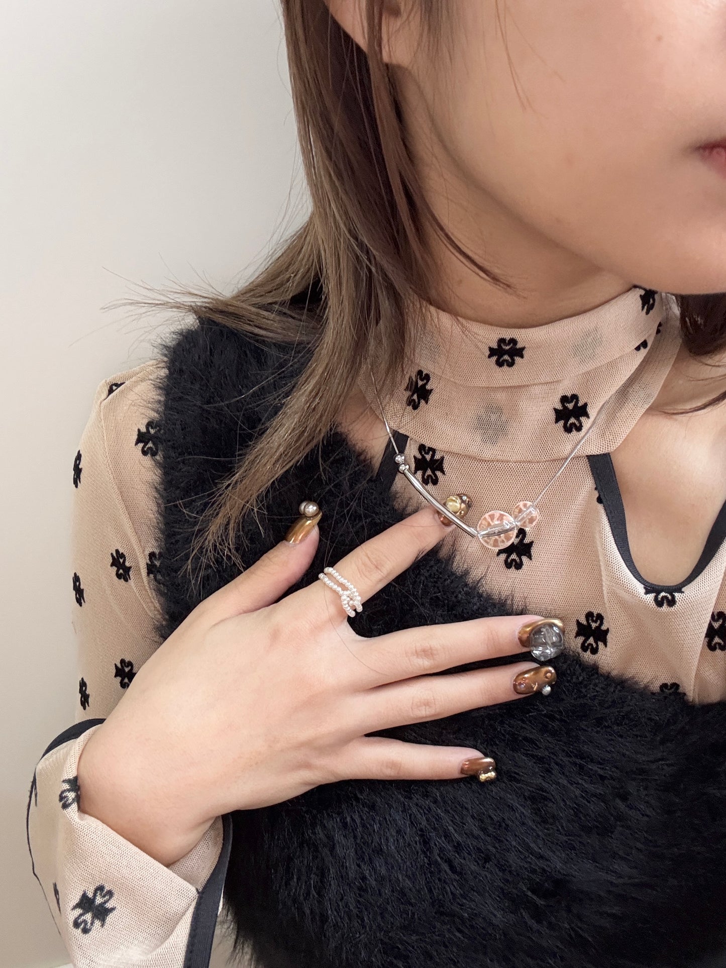 簡約透明感波波頸鏈！