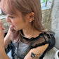 現貨⸜ ♡ ⸝層次扣扣珍珠吊鏈EARCUFF