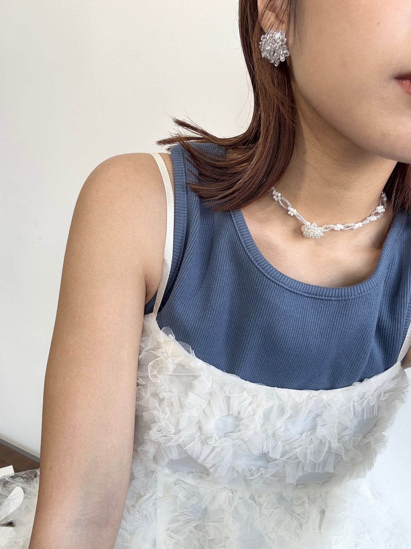 織珠仔花花頸鏈！