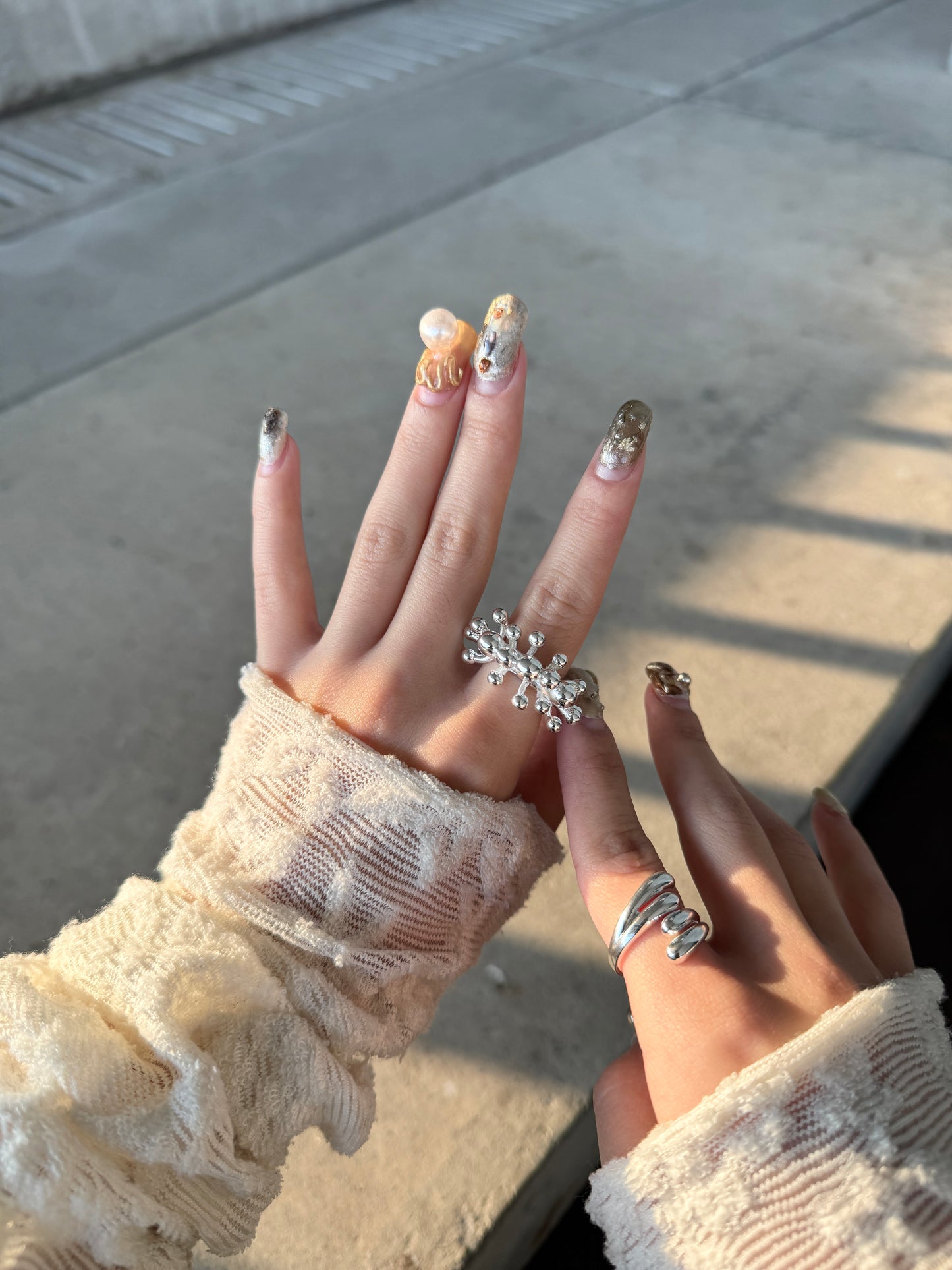 點點橫條開口RING