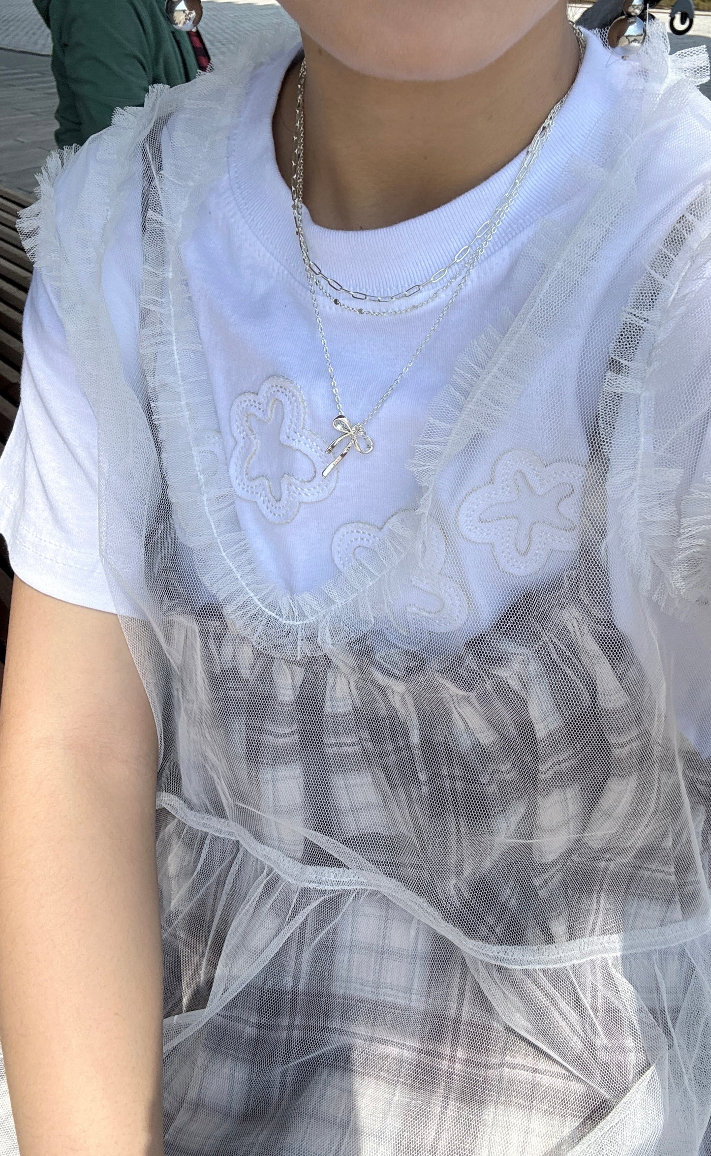 質感LAYER幼蝴蝶結頸鏈౨ৎ