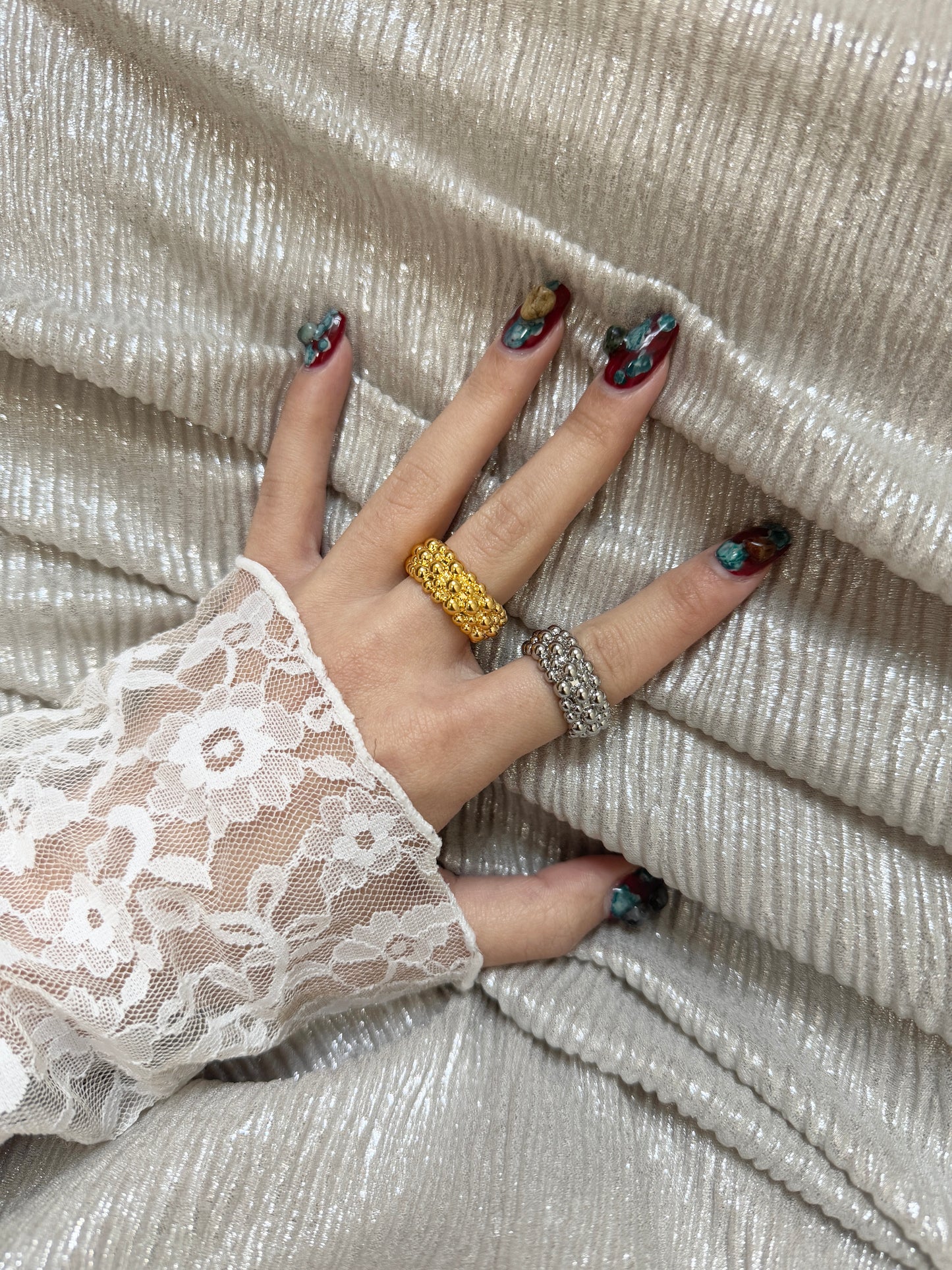 凹凸珠珠開口RING